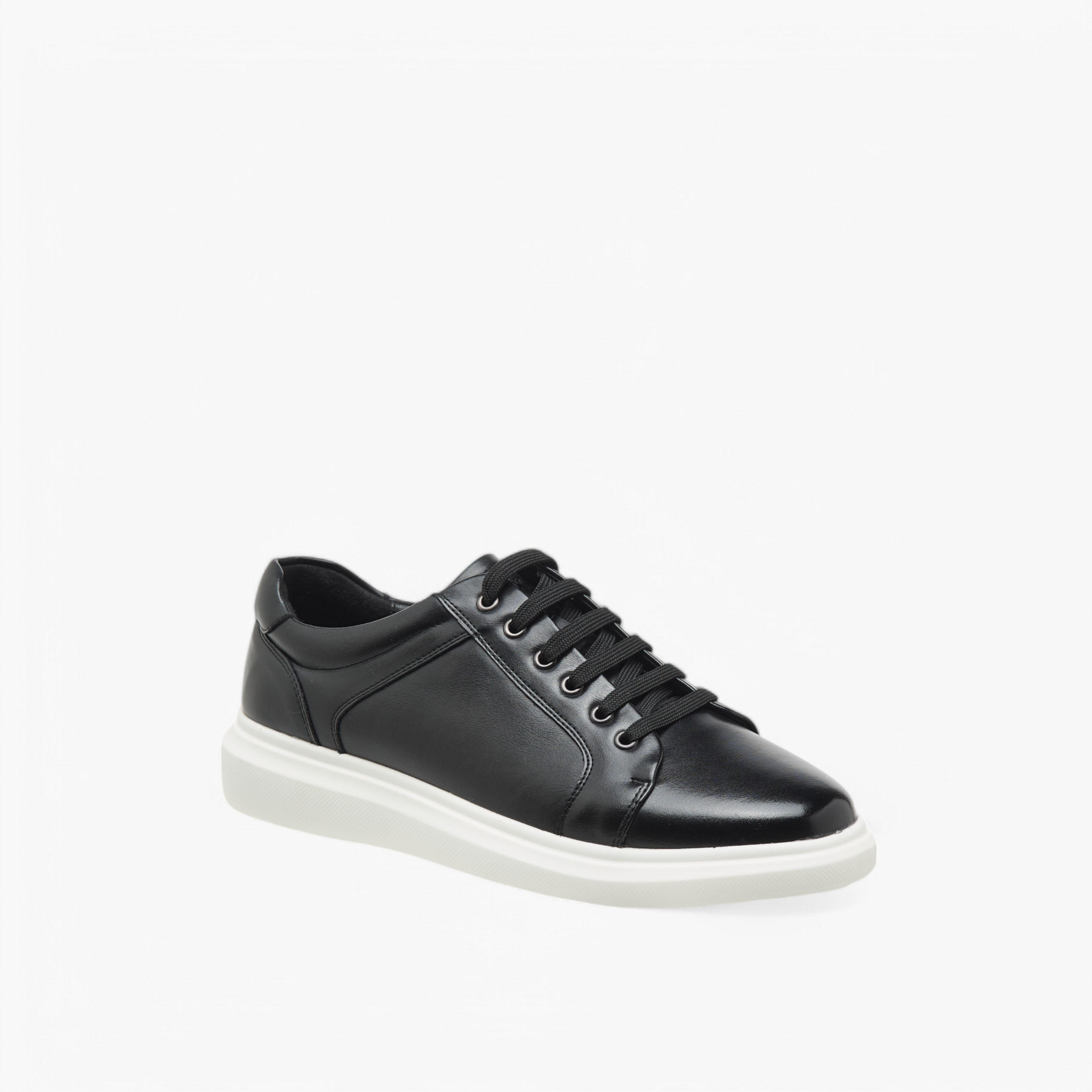 Lee Cooper Men's Panelled Sneakers with Lace-Up Closure-men-shoes-sneakers-image-2