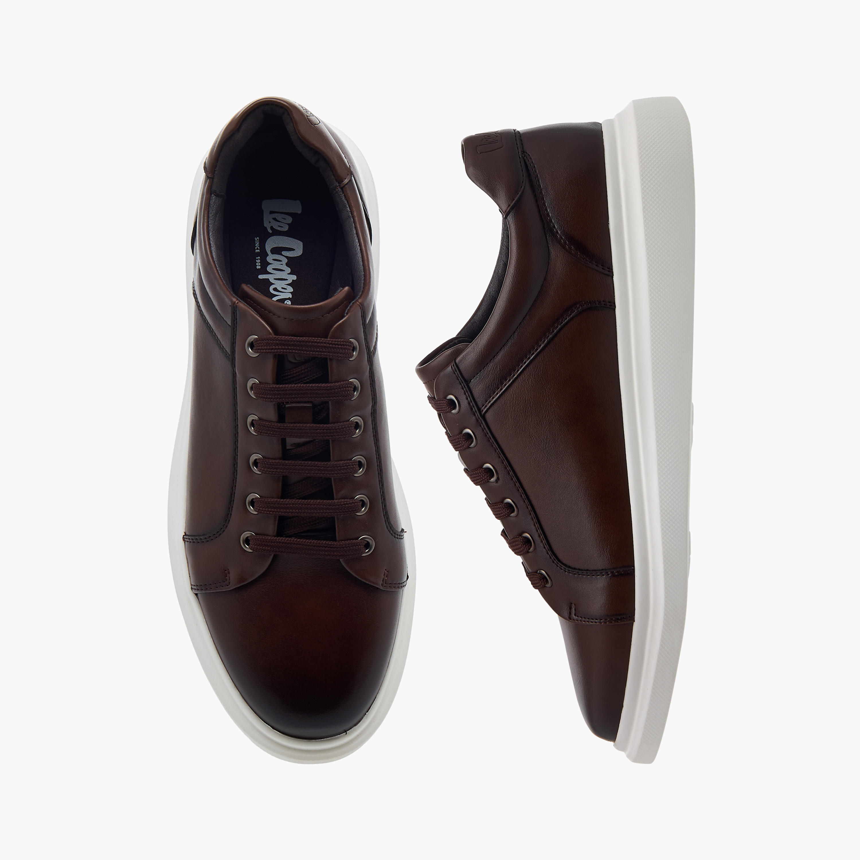 Lee Cooper Men's Panelled Sneakers with Lace-Up Closure-men-shoes-sneakers-image-1
