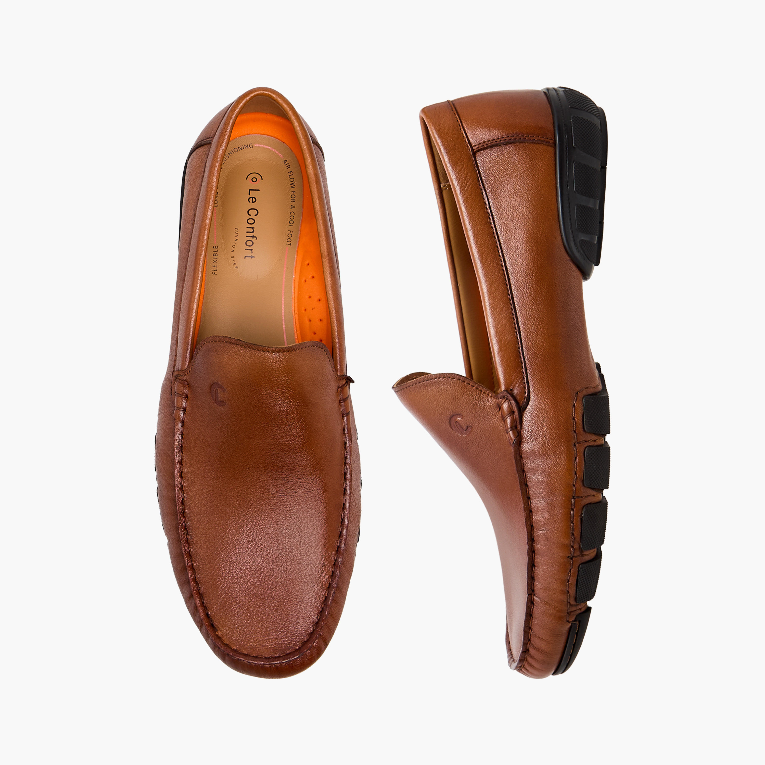 Le Confort Men Genuine Leather Slip-On Loafers-men-shoes-loafersandmoccasins-image-1