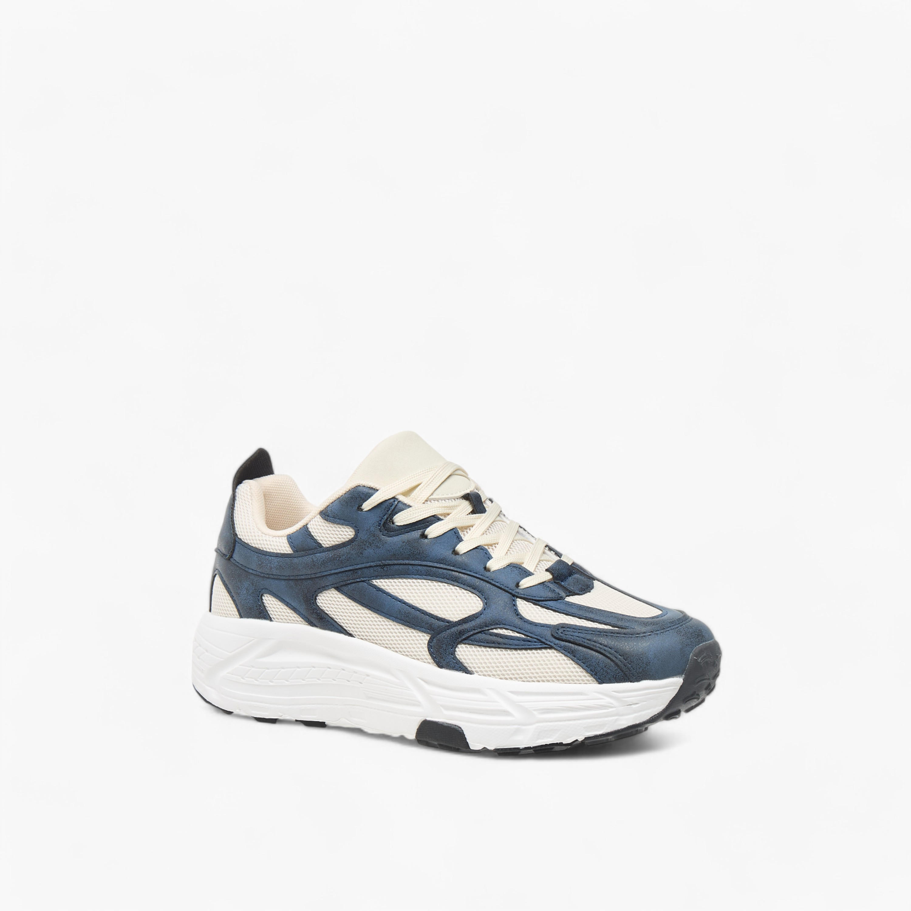 LBL by Shoexpress Panelled Sneakers with Lace-Up Closure-men-shoes-sneakers-image-2