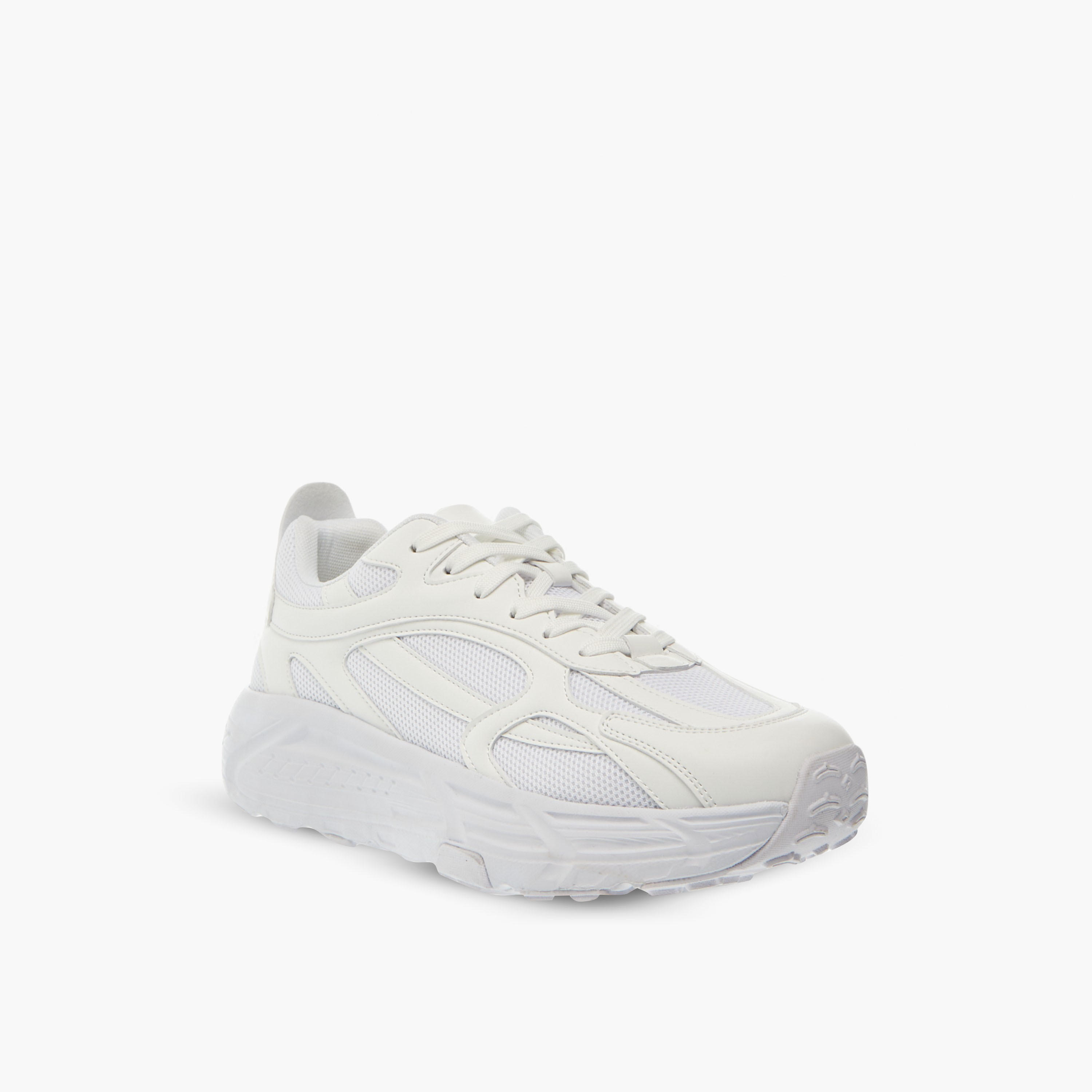 LBL by Shoexpress Panelled Sneakers with Lace-Up Closure-men-shoes-sneakers-image-2