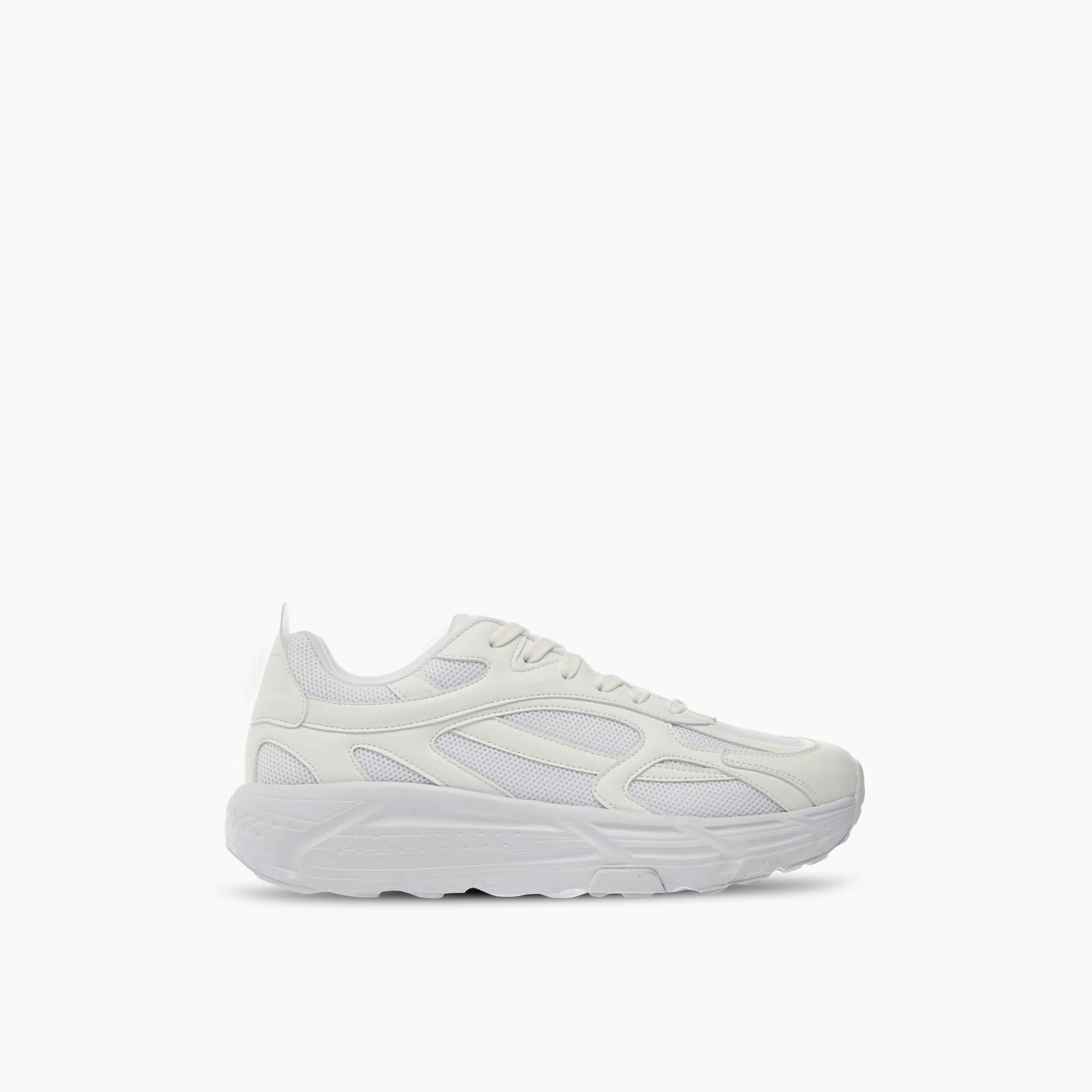 LBL by Shoexpress Panelled Sneakers with Lace-Up Closure-men-shoes-sneakers-image-3