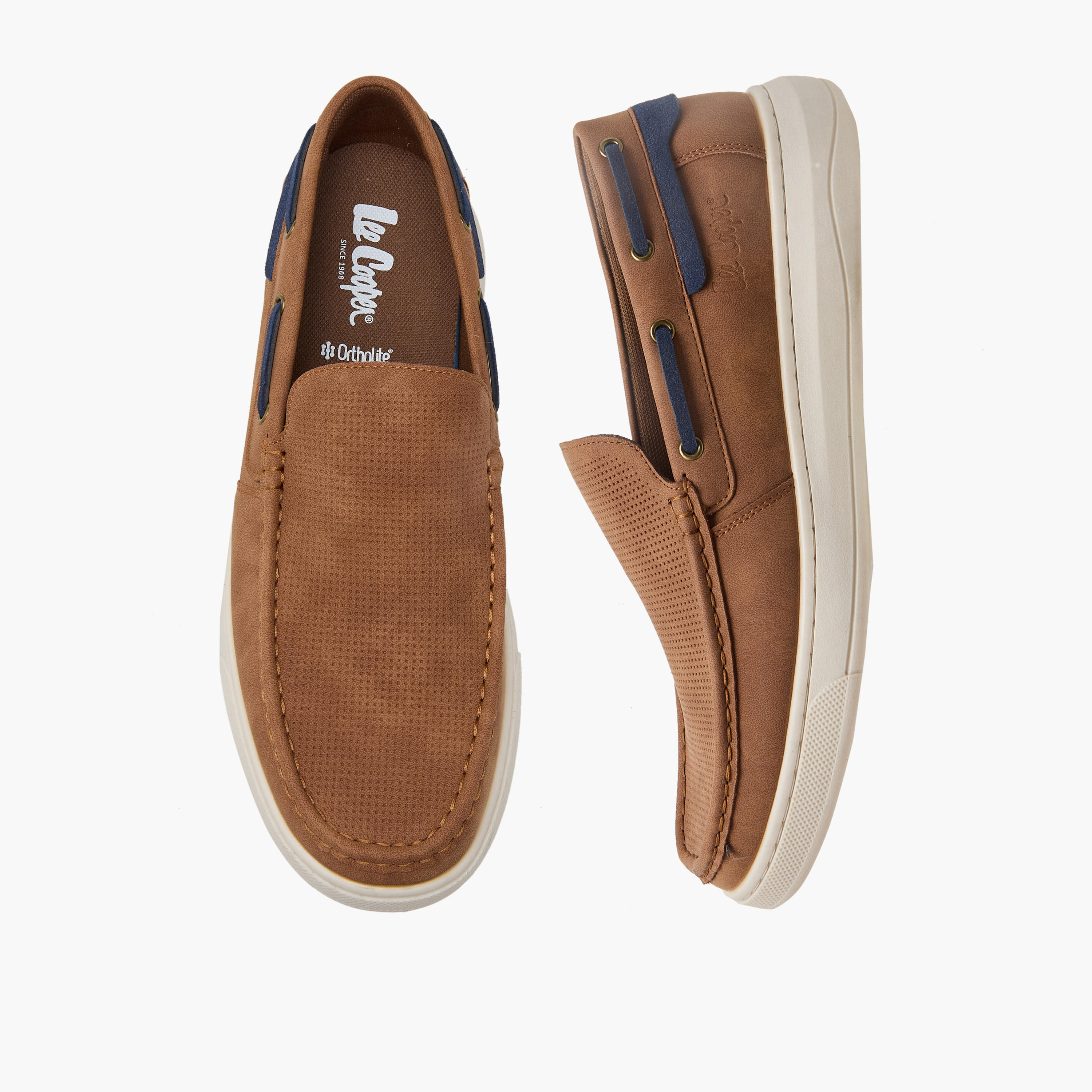 Lee Cooper Men Perforated Slip-On Loafers-men-shoes-loafersandmoccasins-image-1