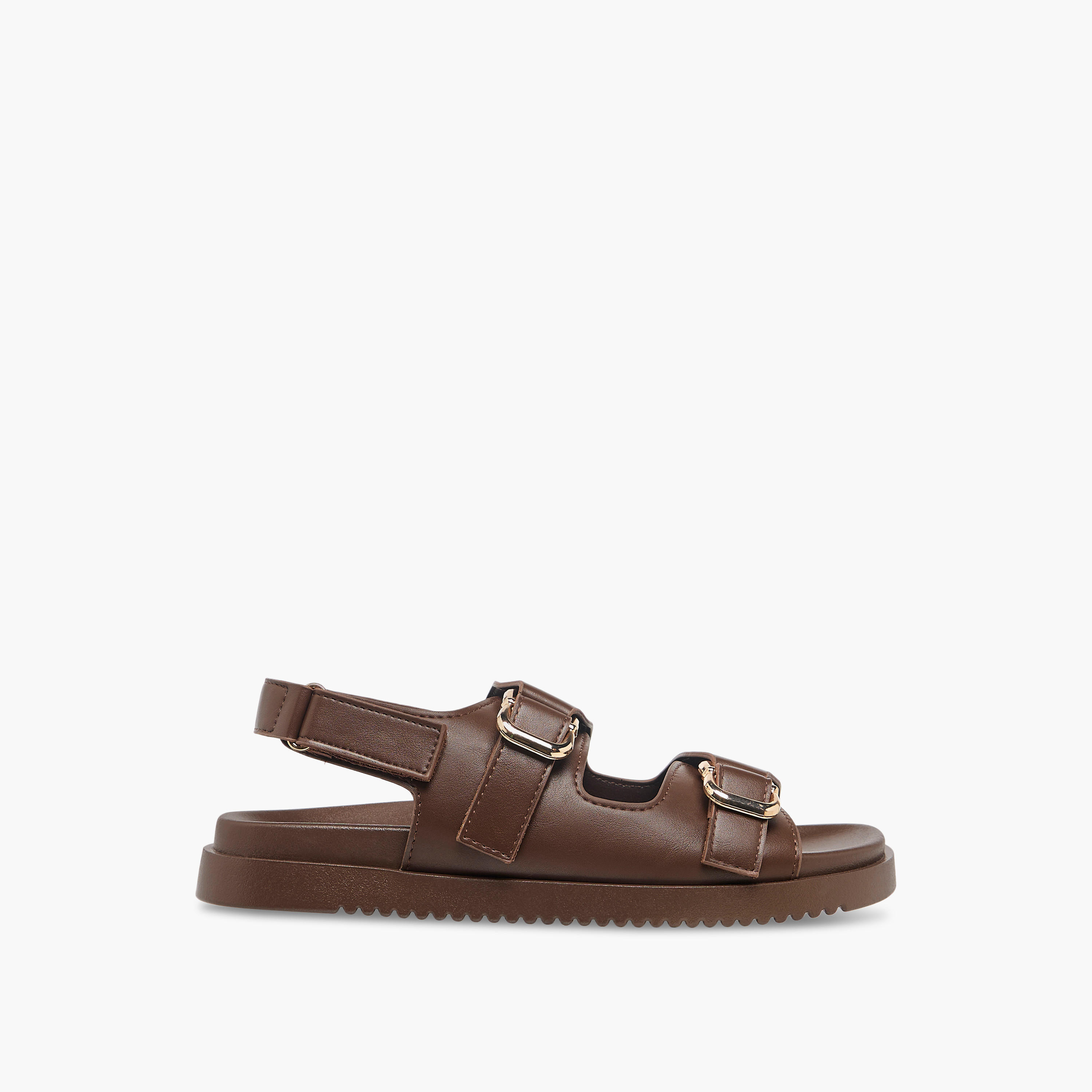 Flora Bella Womens' Buckle Accent Sandals with Hook and Loop Closure-women-shoes-flats-sandals-image-2