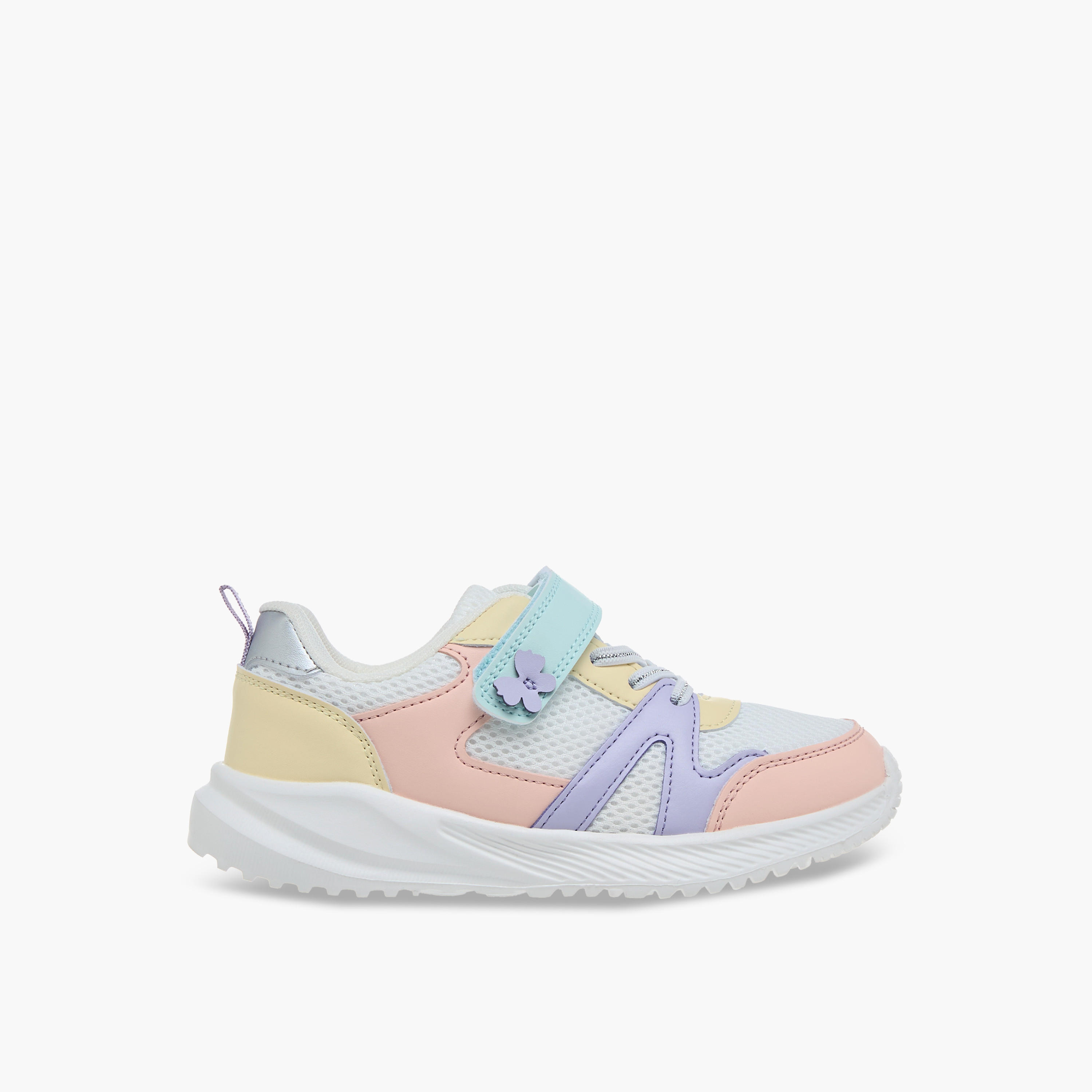 Flora Bella Colourblock Sneakers with Hook and Loop Closure-girls-shoes-sneakers-image-3