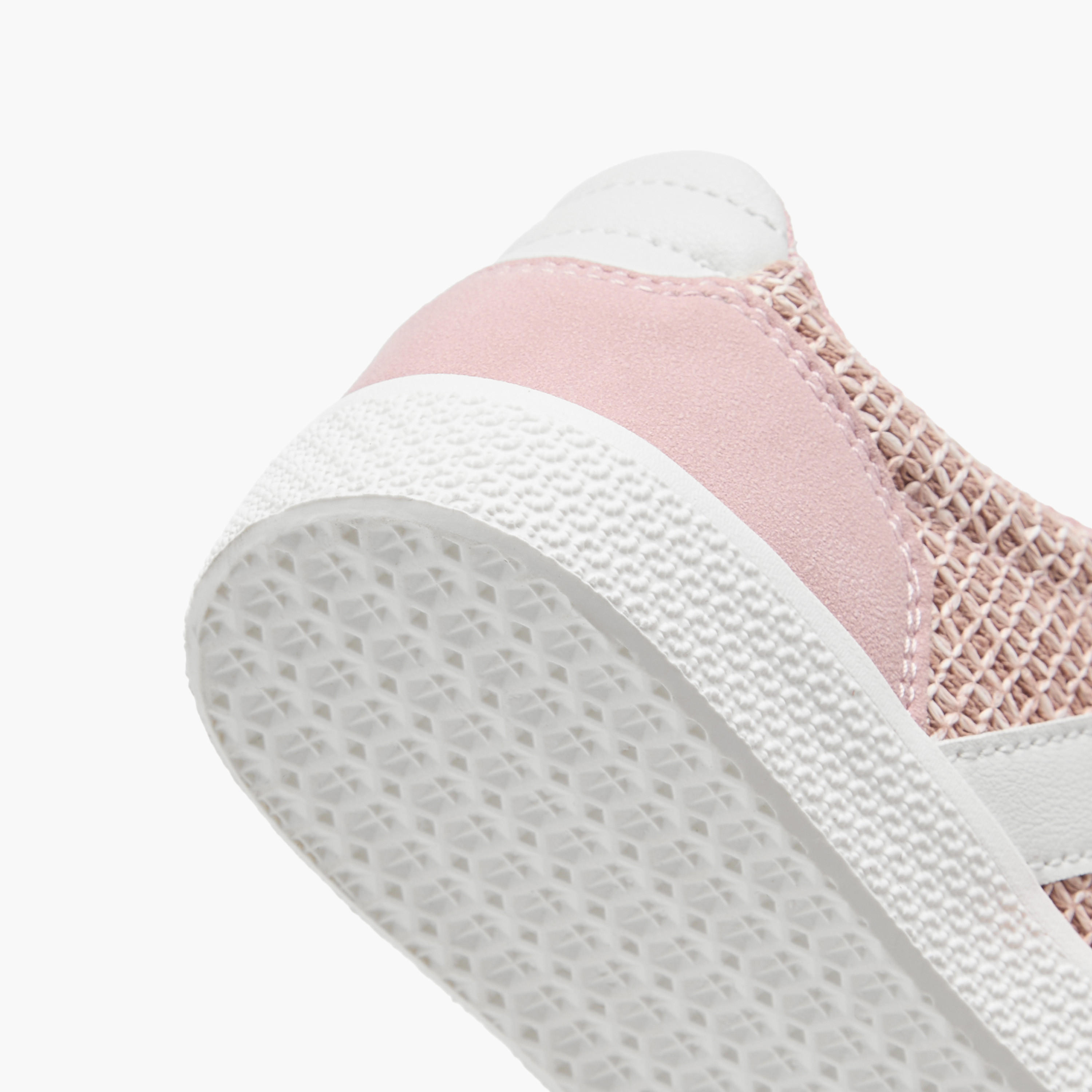 Little Missy Panelled Sneakers with Hook and Loop Closure-girls-shoes-sneakers-image-5