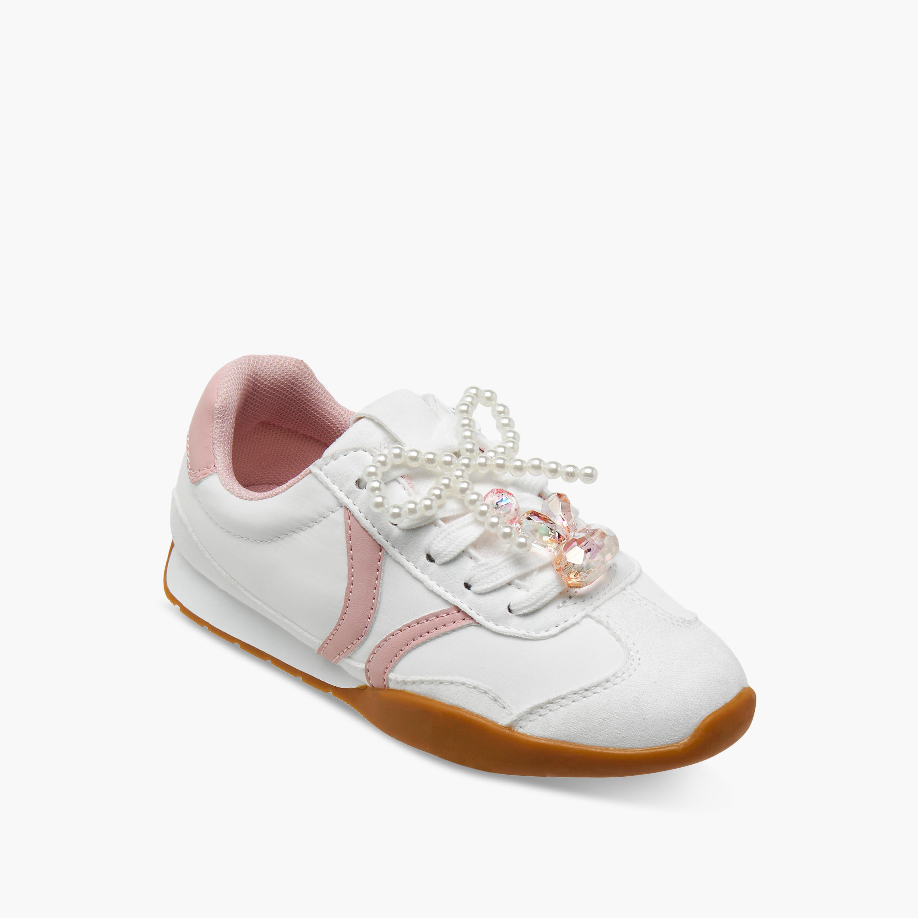 Little Missy Girls Embellished Zip Detail Sneakers-girls-shoes-sneakers-image-2