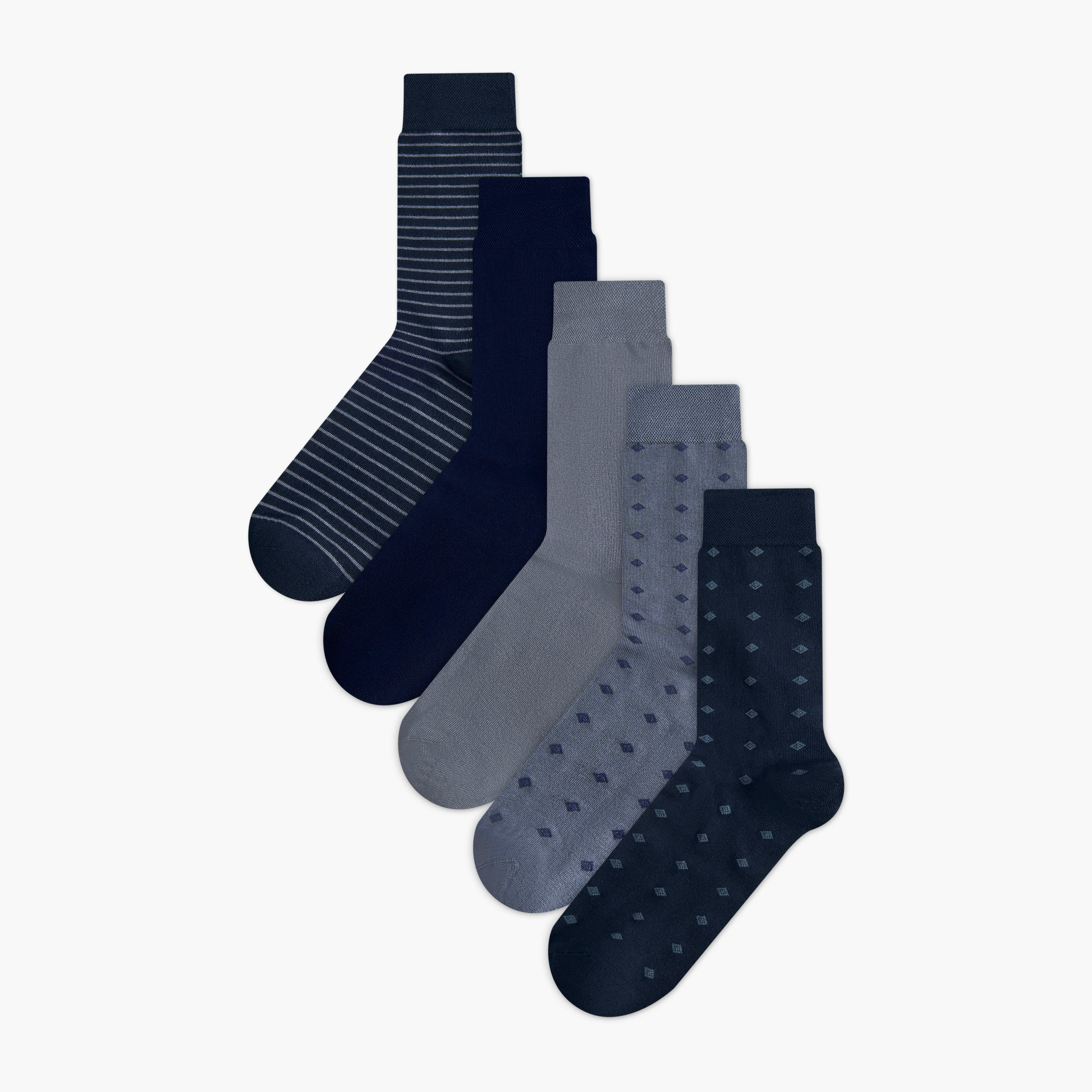 طقم جوارب 5 أزواج بطول ربلة الساق للرجال من دوتشيني-men-socks-image-1