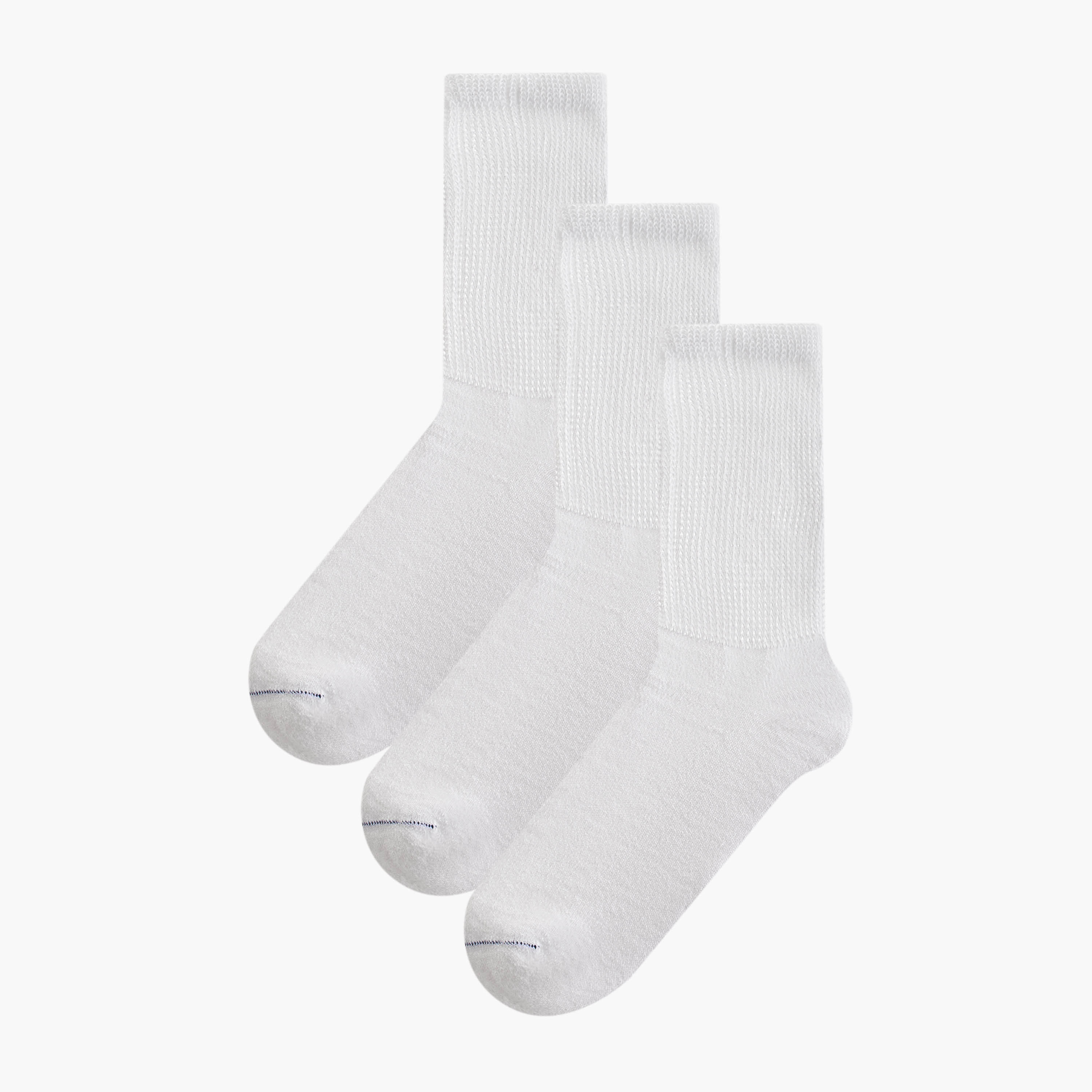 Le Confort Textured Non Terry Crew Length Socks - Set of 3-women-socksandstockings-image-1