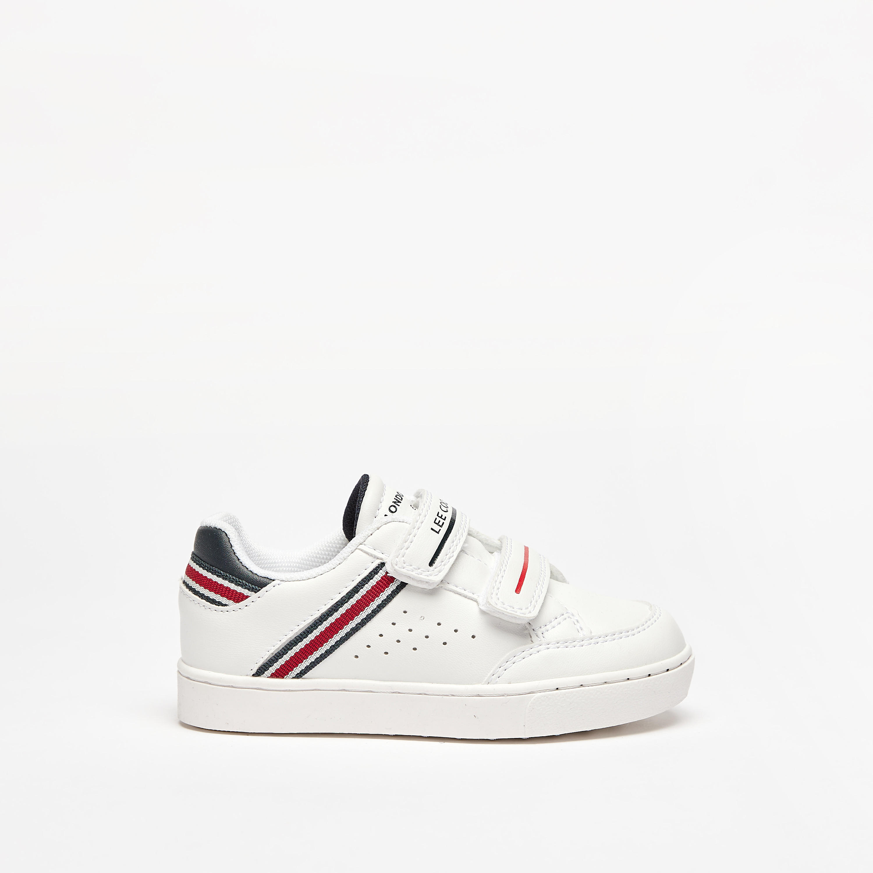 Lee Cooper Boys' Perforated Sneakers with Hook and Loop Closure-boys-shoes-schoolshoes-image-1