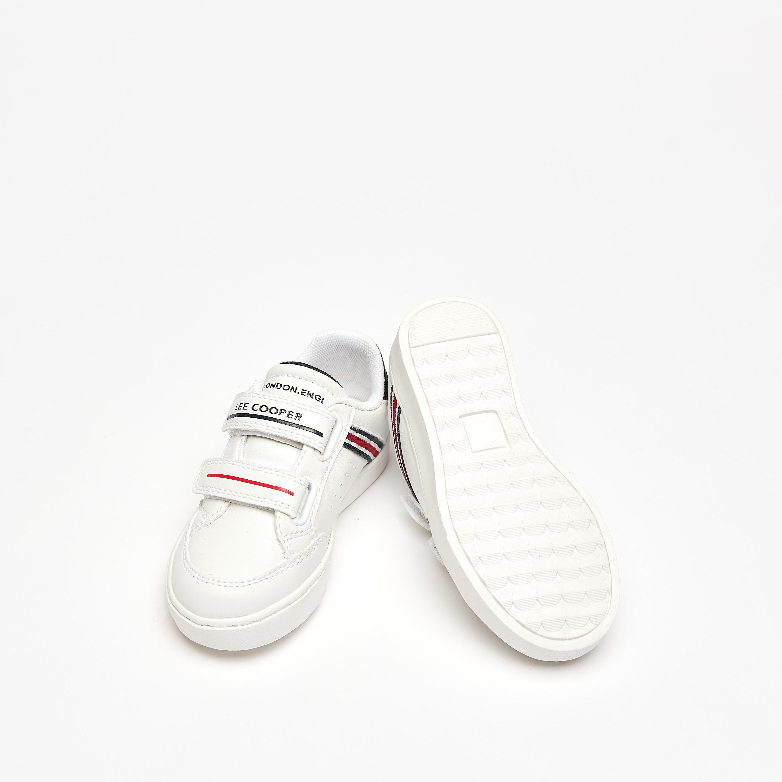 Lee Cooper Boys' Perforated Sneakers with Hook and Loop Closure-boys-shoes-schoolshoes-image-2
