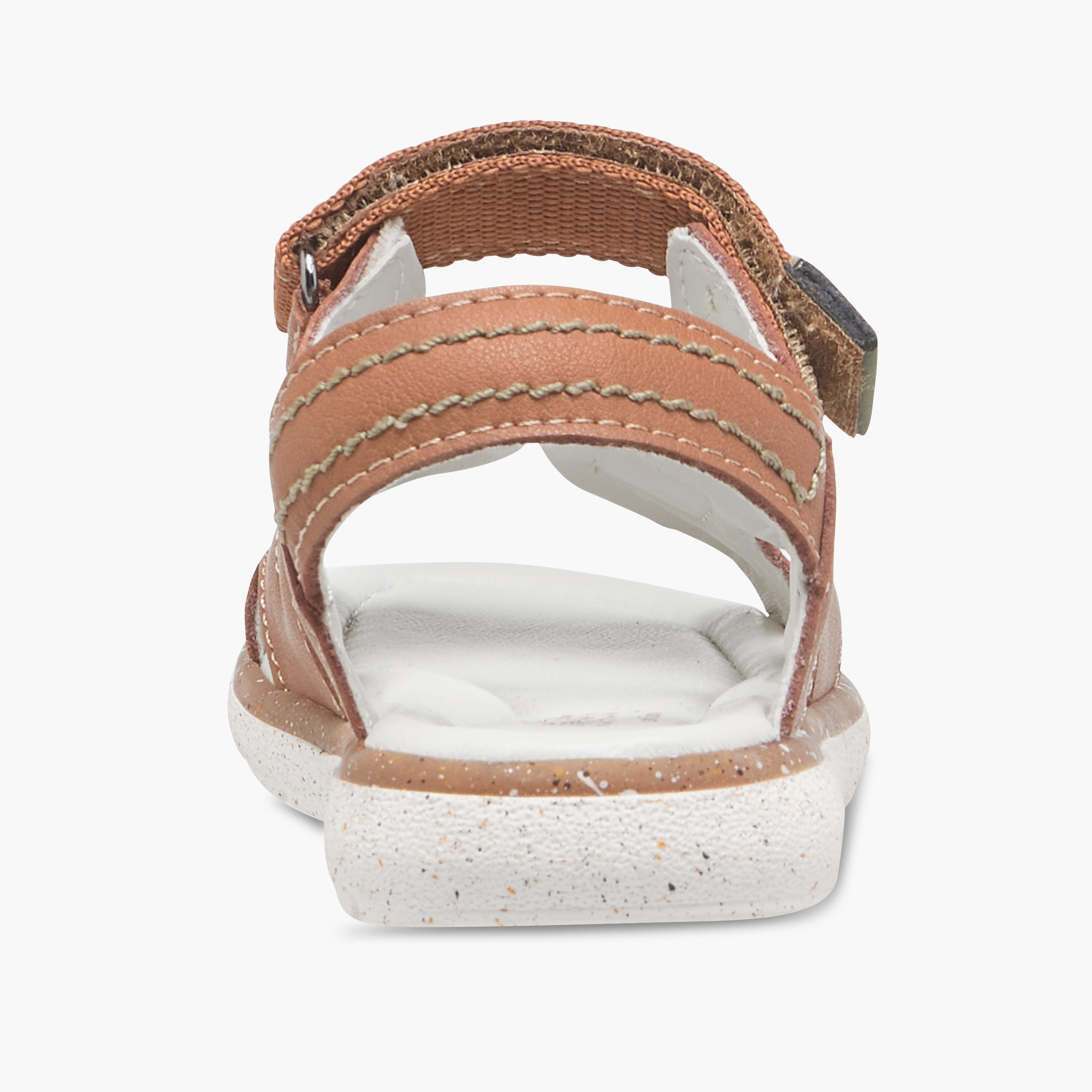 Juniors Textured Sandals with Hook and Loop Closure-boys-shoes-sandals-image-4