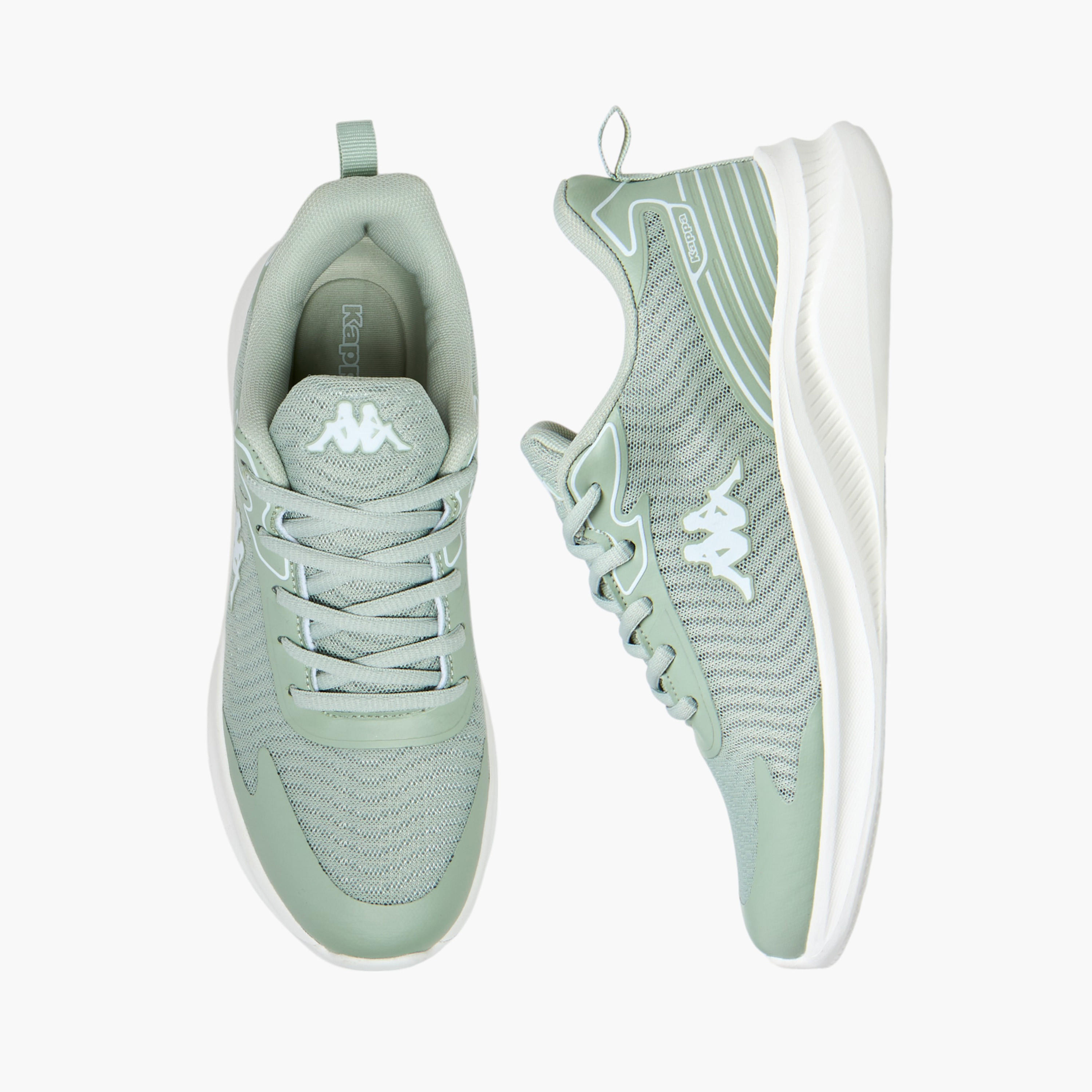 Kappa Women's Logo Accent Lace-Up Sports Shoes with Pull Tab-women-shoes-sneakers-image-1