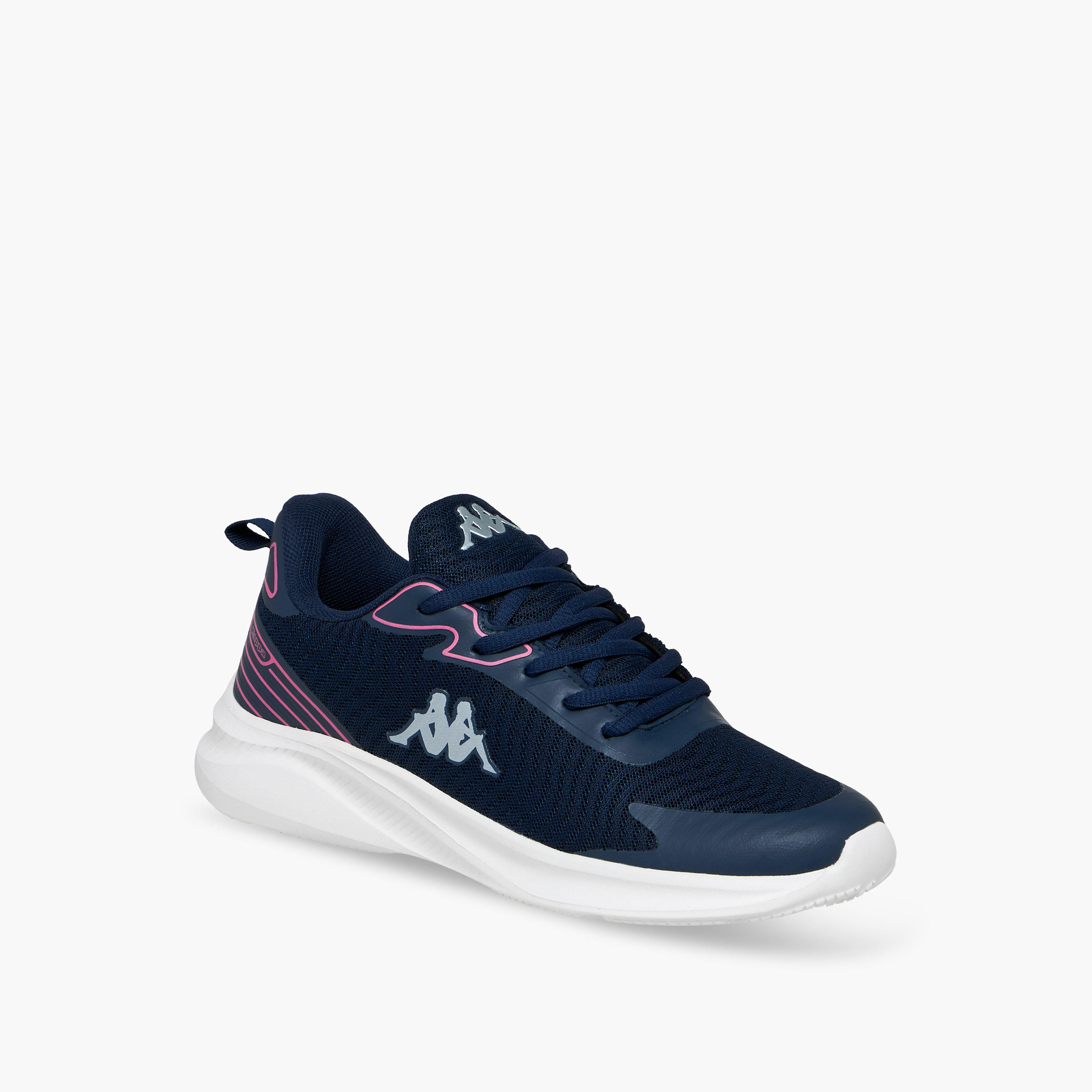 Kappa Women's Logo Accent Lace-Up Sports Shoes with Pull Tab-sports-women-shoes-image-2