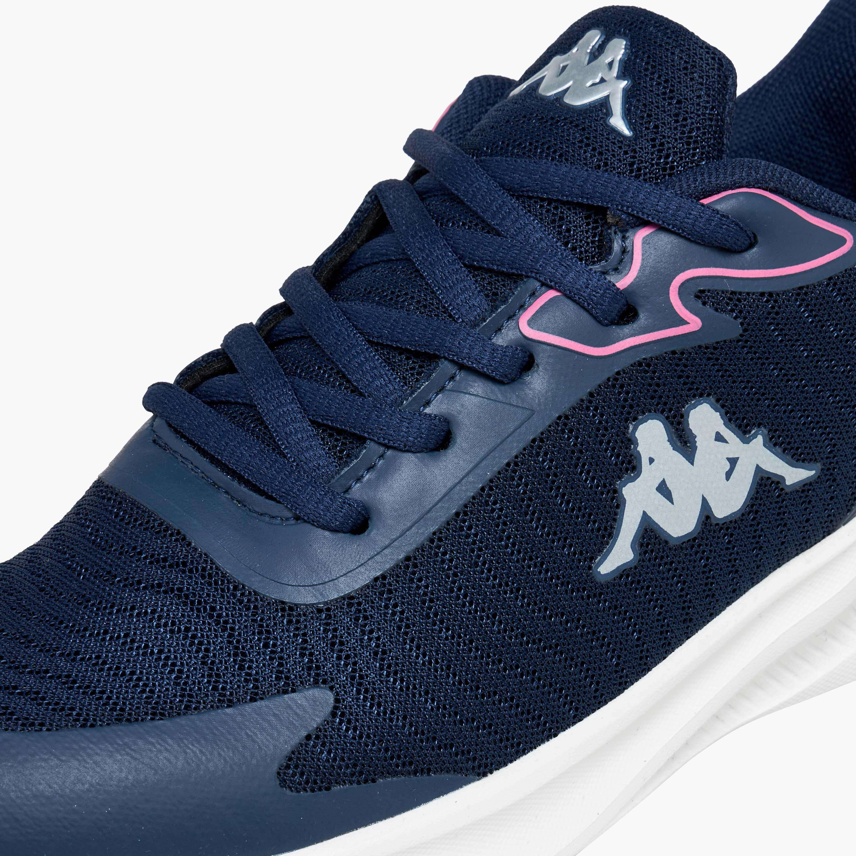 Kappa Women's Logo Accent Lace-Up Sports Shoes with Pull Tab-sports-women-shoes-image-4