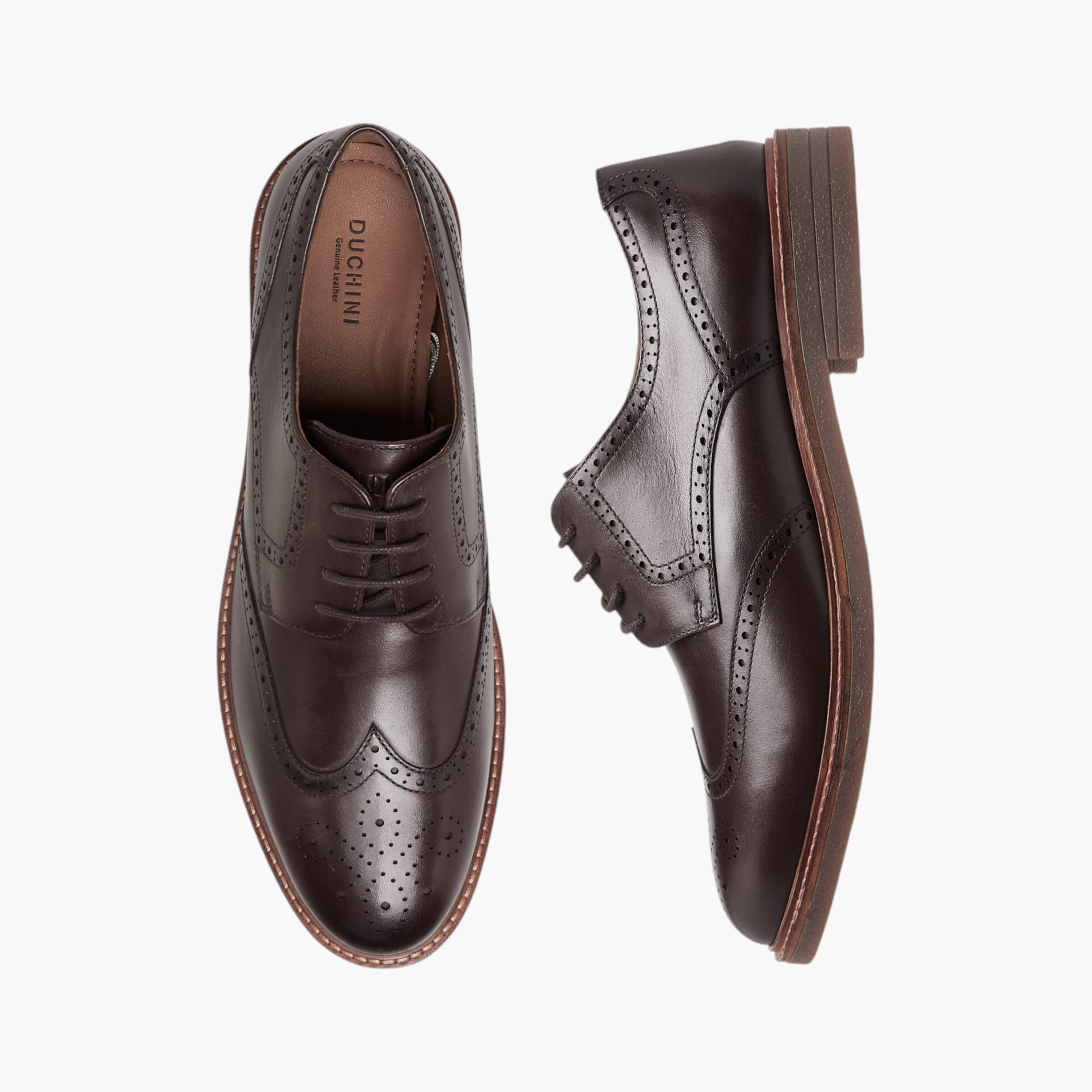 Duchini Men Lace-Up Leather Derby Shoes-men-shoes-formalshoes-image-1