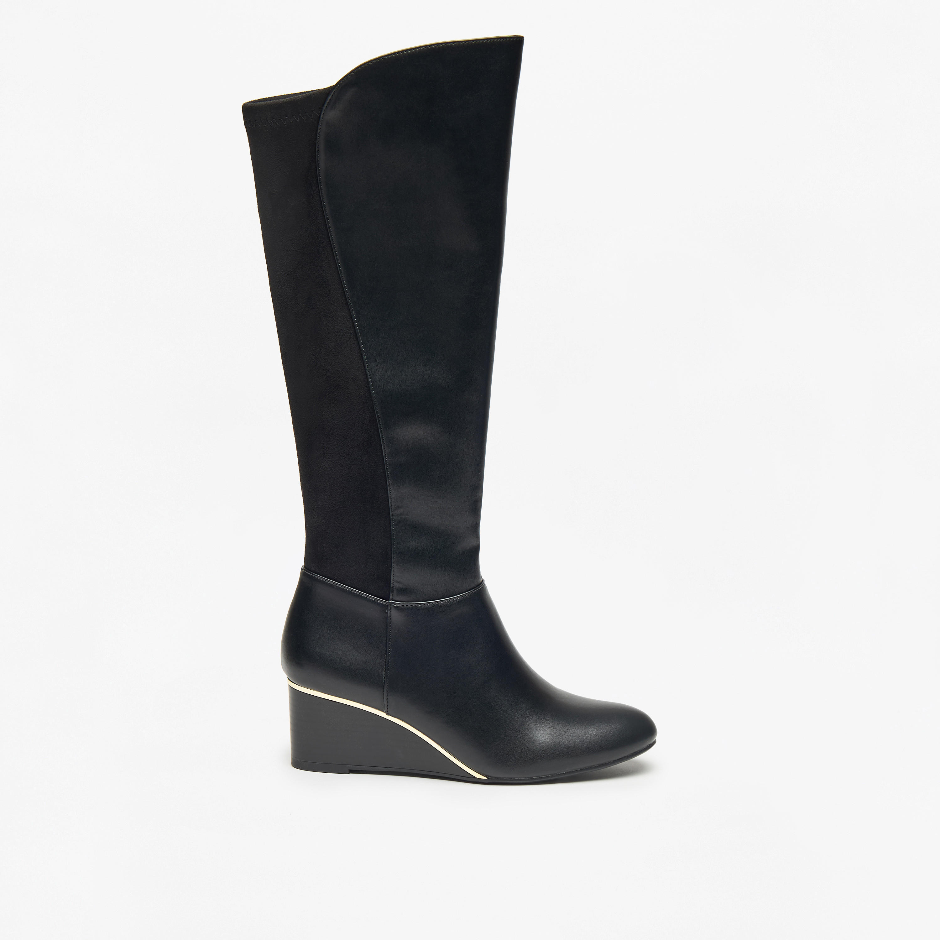 Celeste Women's Solid High Shaft Boots with Zip Closure-women-shoes-boots-image-1