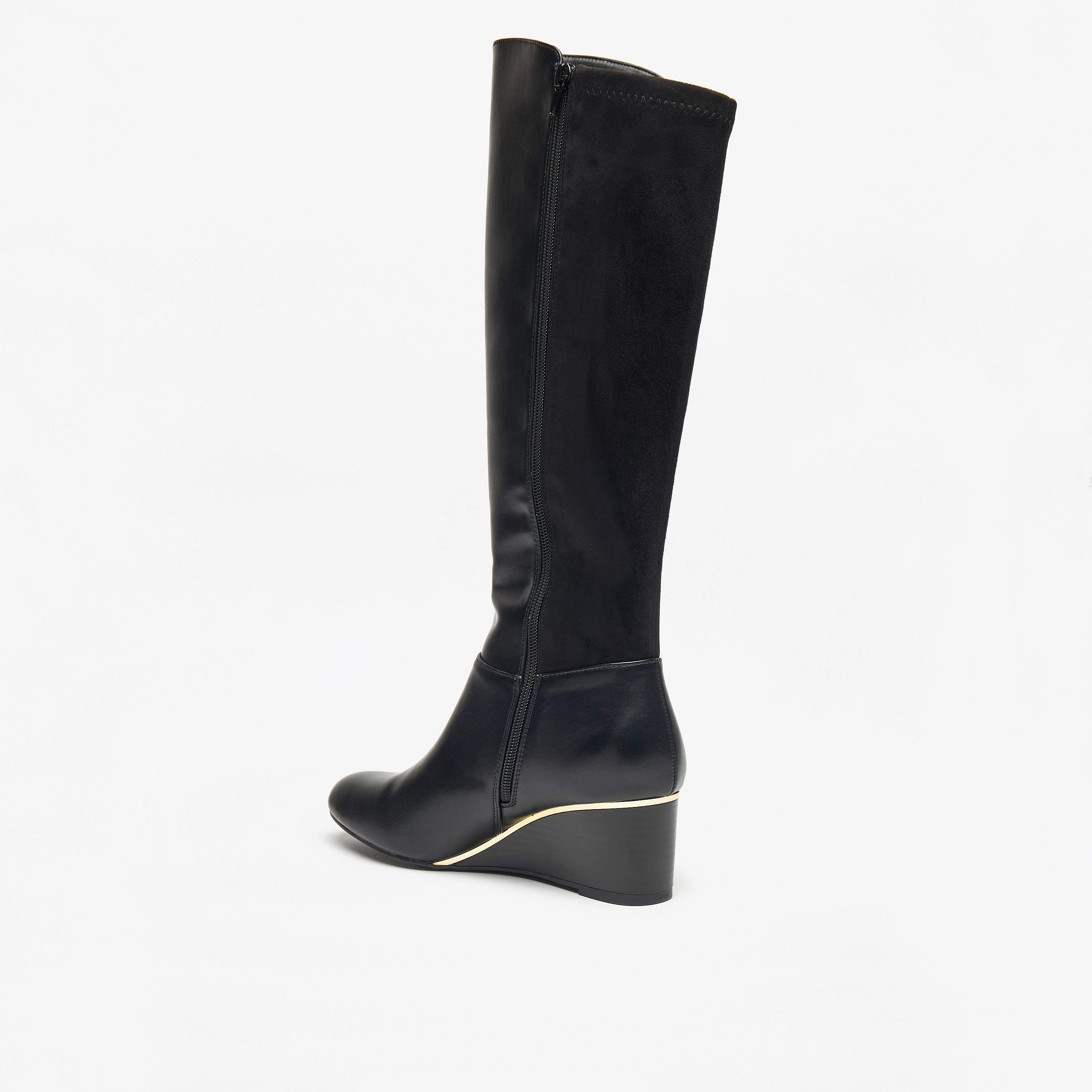 بوت سادة برقبة طويلة وسحاب إغلاق للنساء من سيليست-women-shoes-boots-image-2