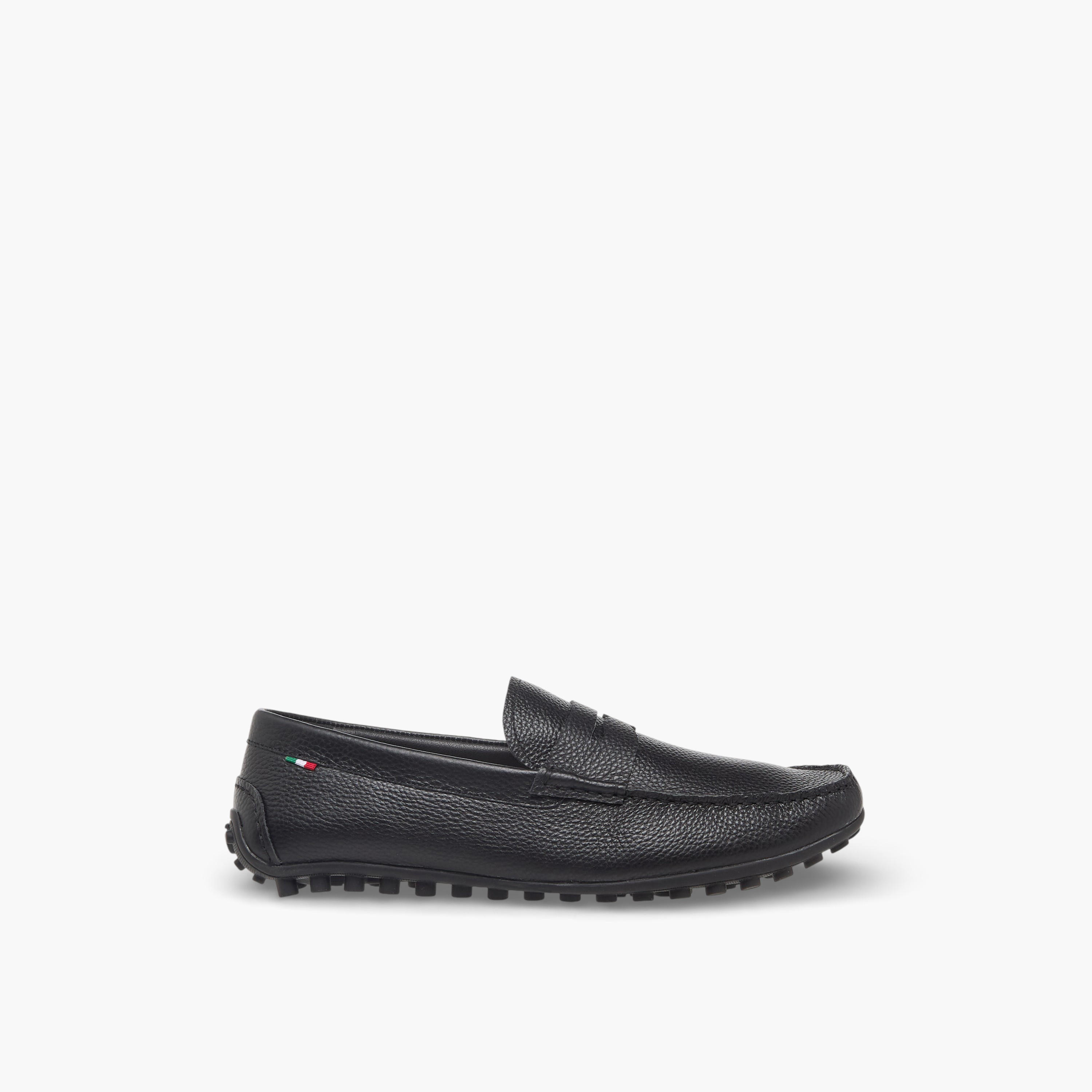 Renzo Ruganni Men Textured Leather Moccasins-men-shoes-loafersandmoccasins-image-3