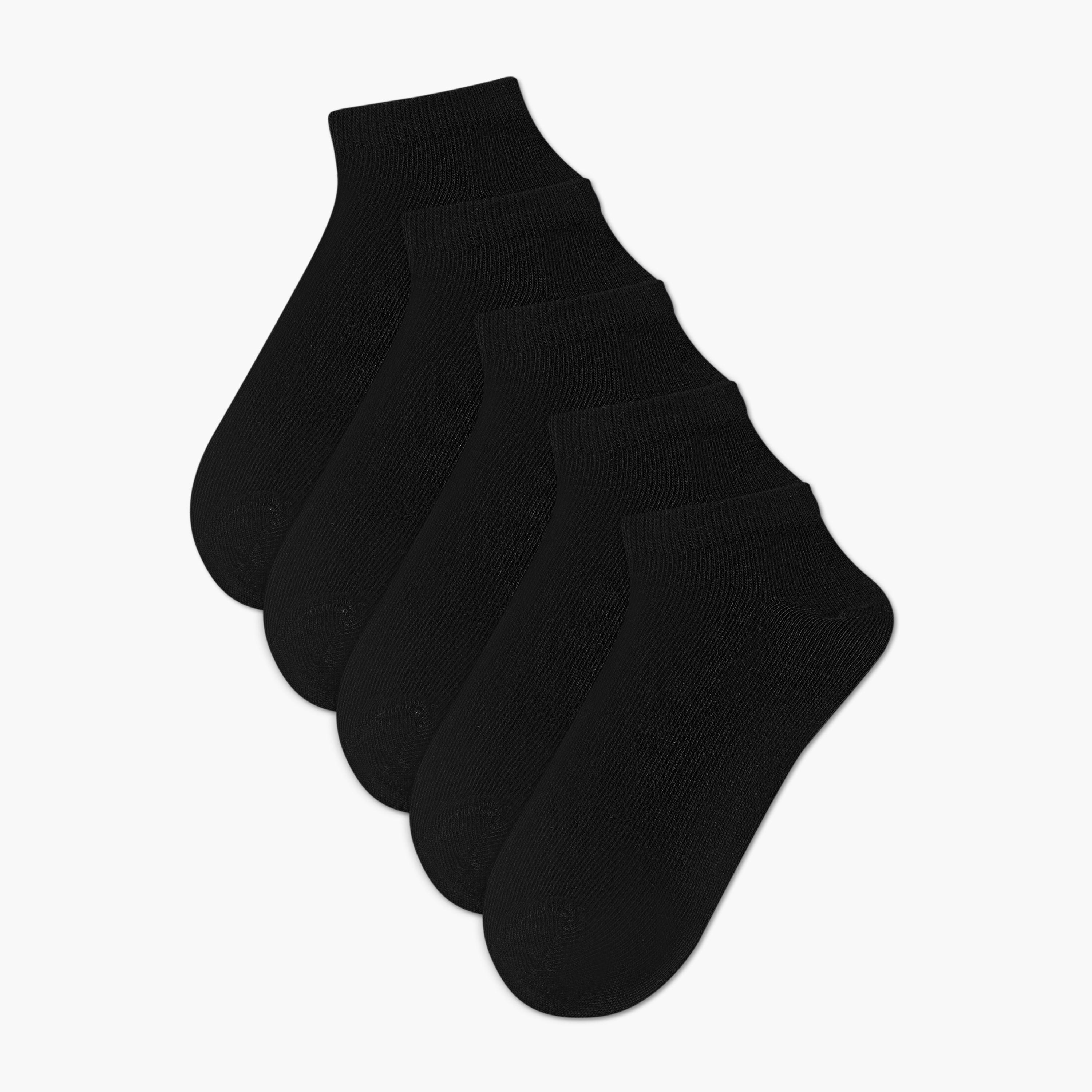 Textured Ankle Length Socks - Set of 5-girls-accessories-socks-image-1
