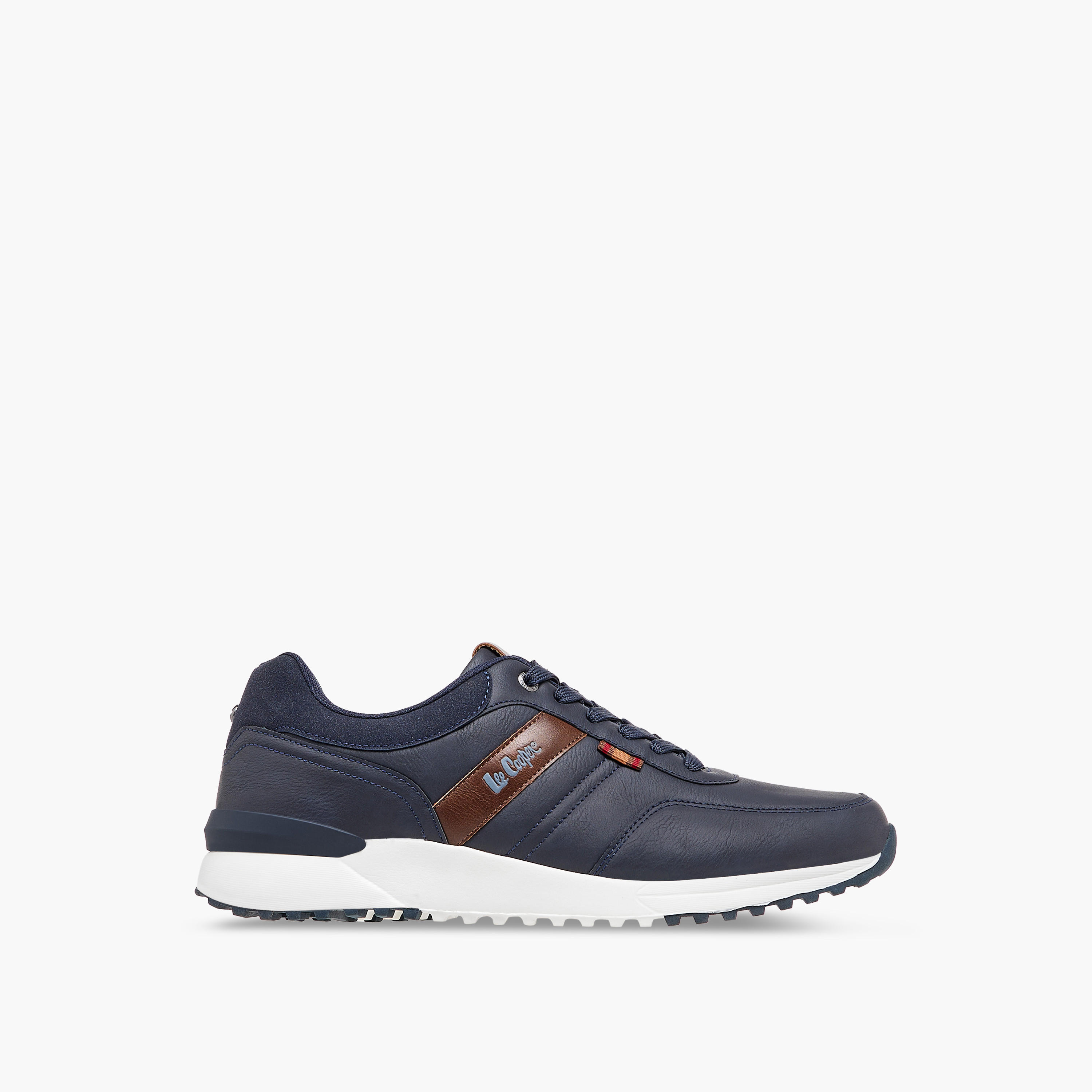 Lee Cooper Men's Panelled Lace-Up Sneakers-men-shoes-sneakers-image-3