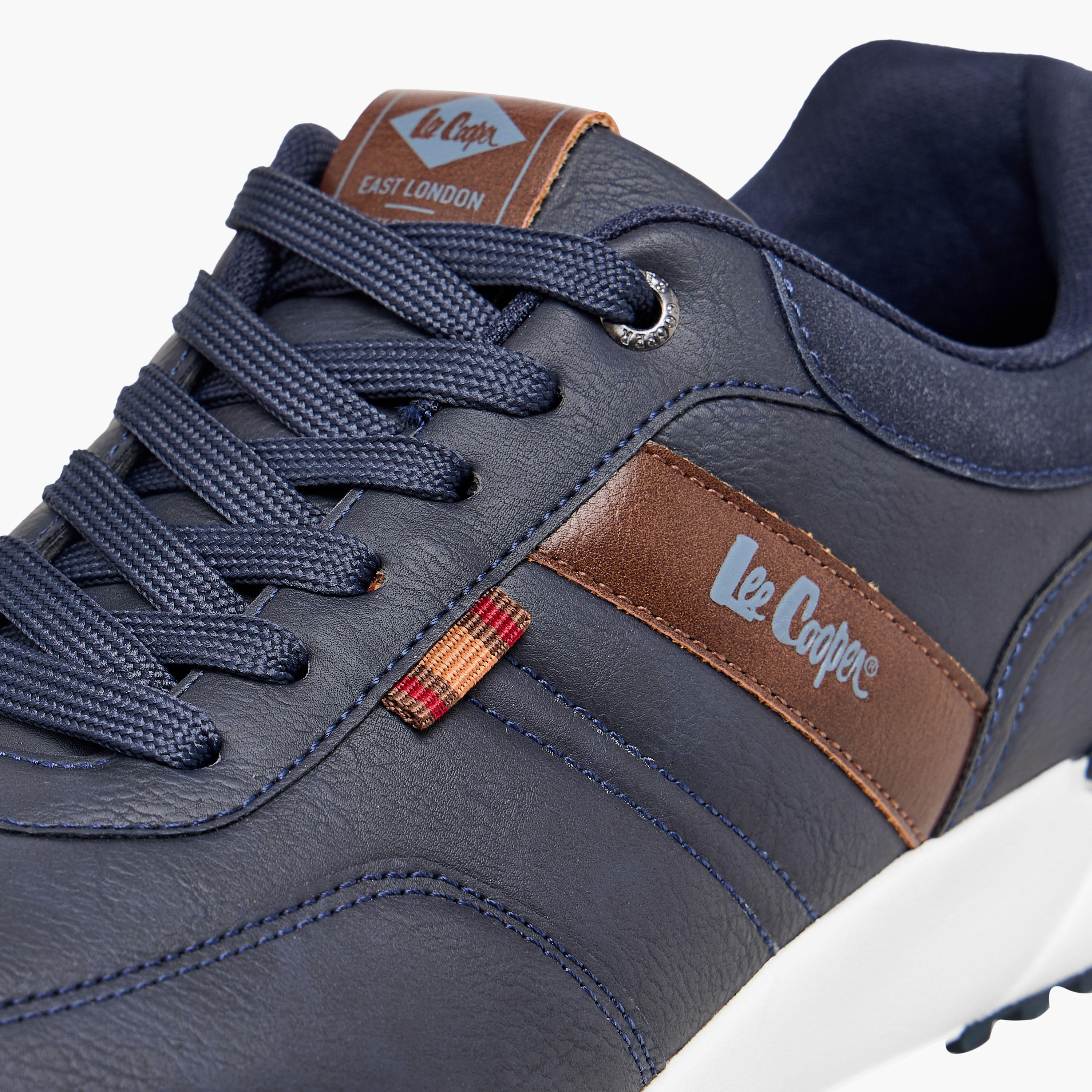 Lee Cooper Men's Panelled Lace-Up Sneakers-men-shoes-sneakers-image-4