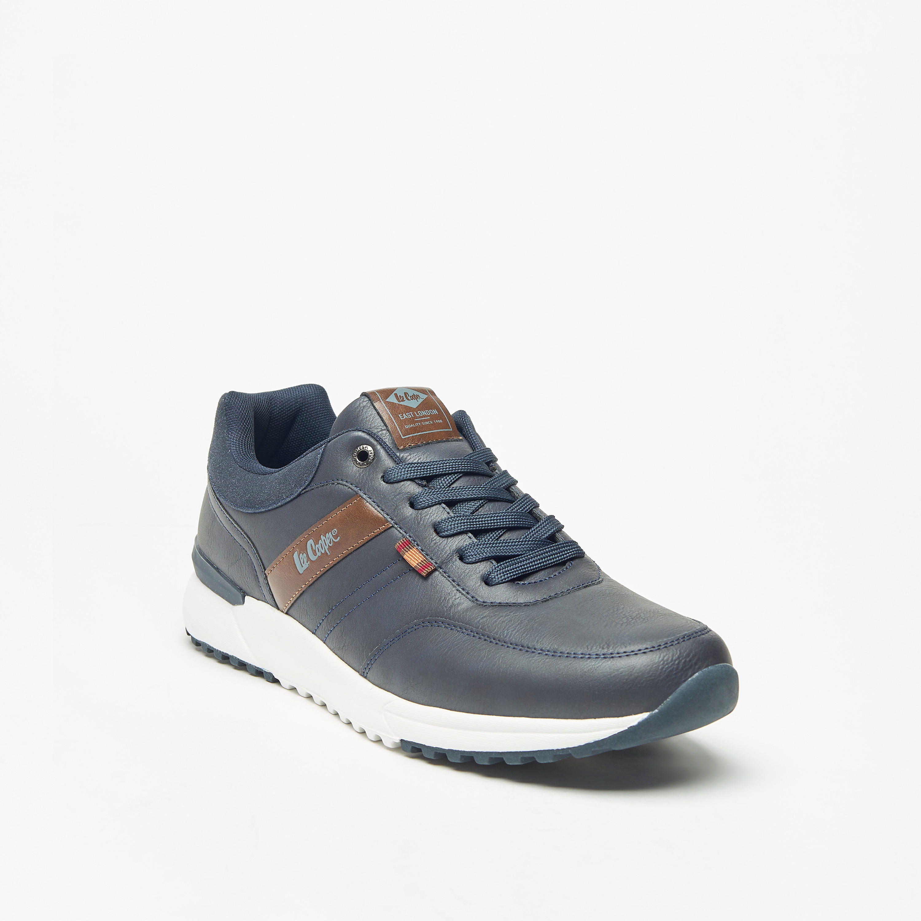 Lee Cooper Men's Panelled Lace-Up Sneakers-men-shoes-sneakers-image-2
