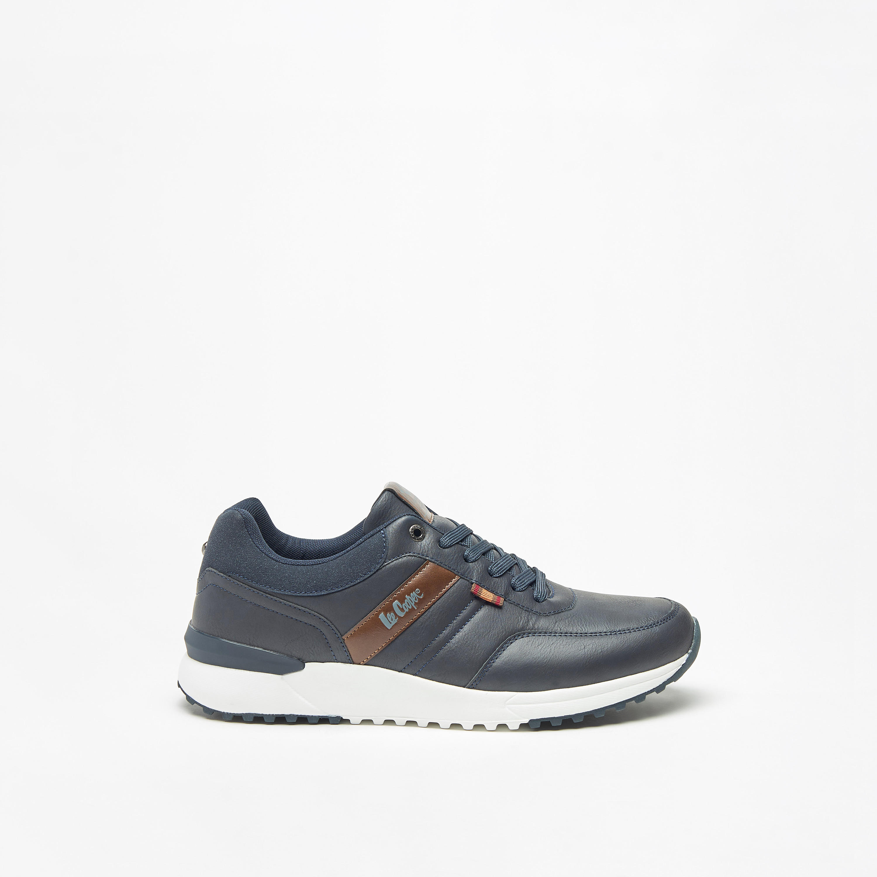 Lee Cooper Men's Panelled Lace-Up Sneakers-men-shoes-sneakers-image-3