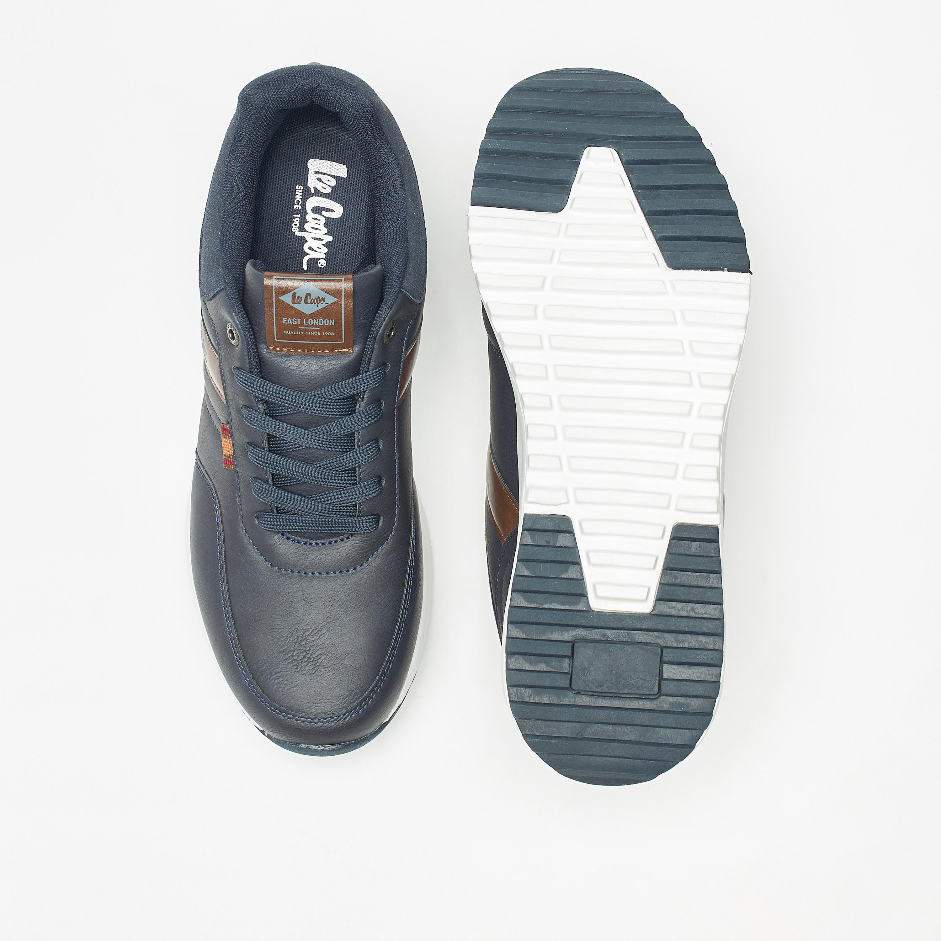 Lee Cooper Men's Panelled Lace-Up Sneakers-men-shoes-sneakers-image-1