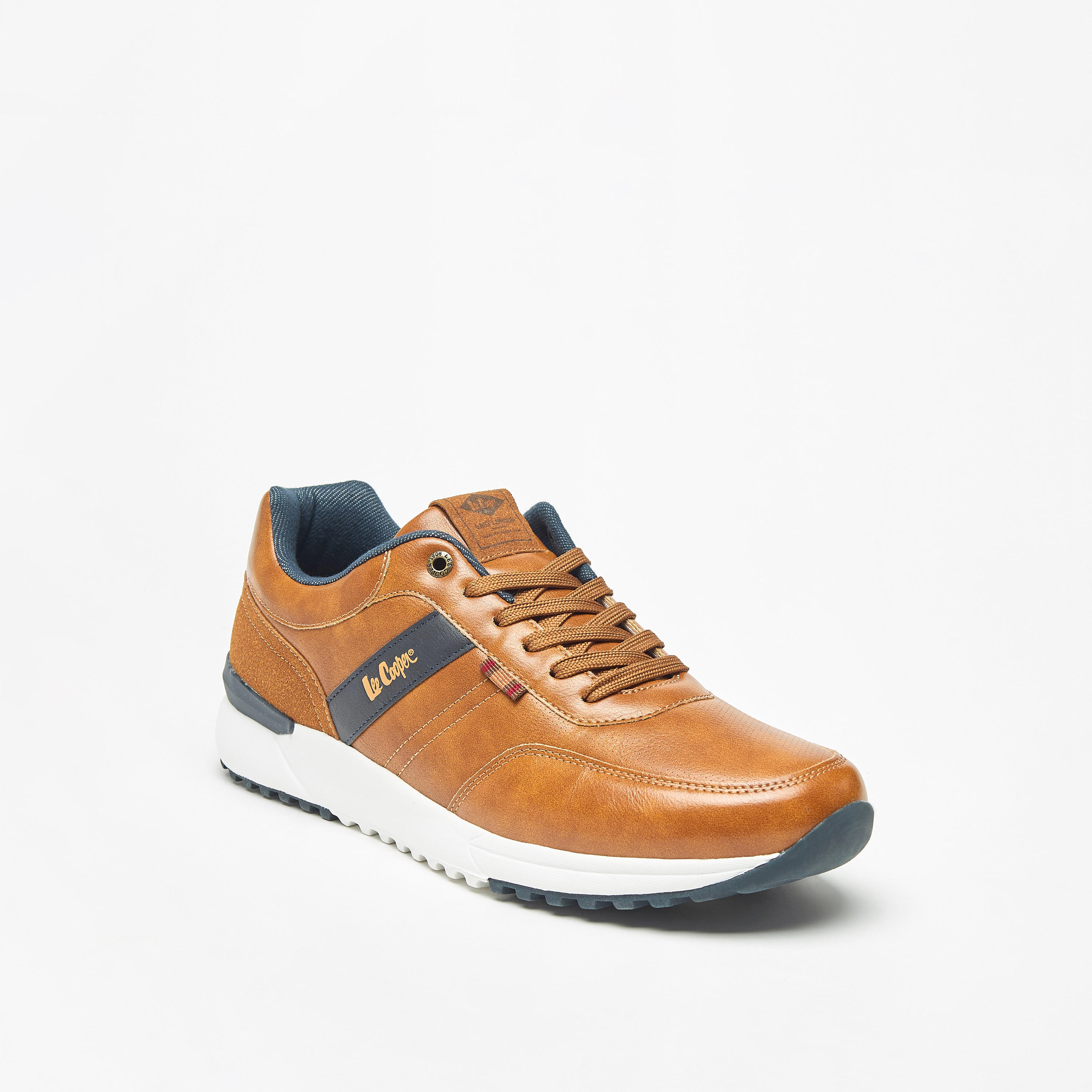 Lee Cooper Men's Panelled Lace-Up Sneakers-men-shoes-sneakers-image-2