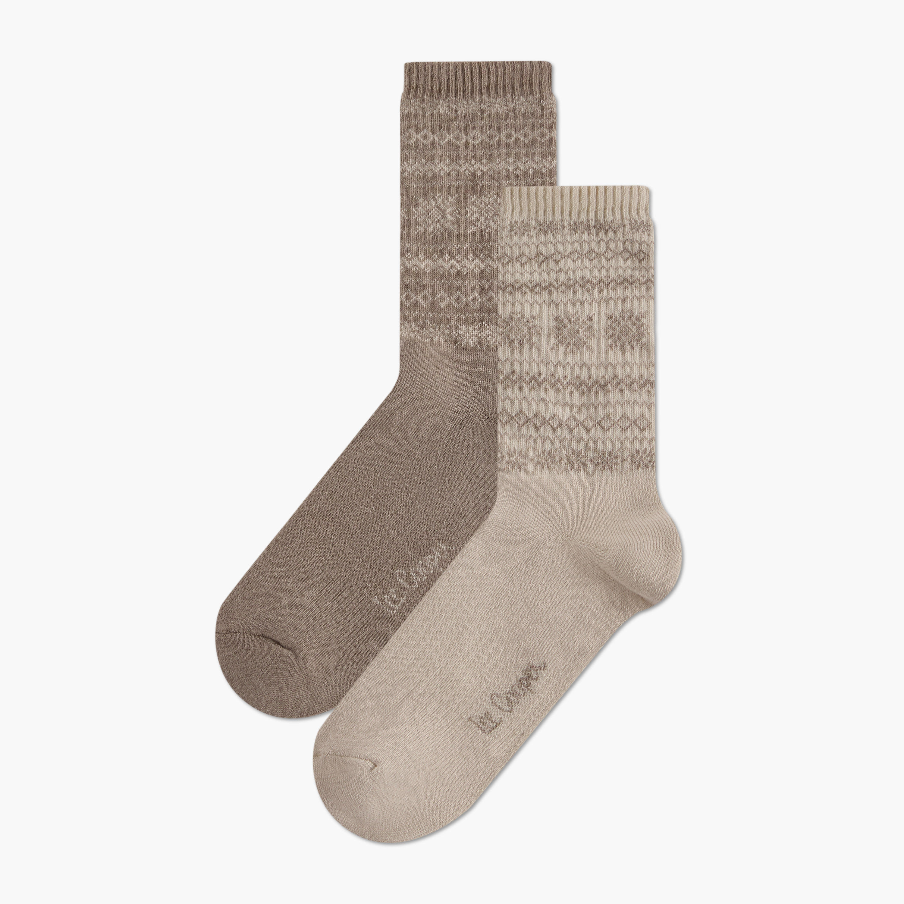 Lee Cooper Textured Winter Cushioned Socks - Set of 2-women-socksandstockings-image-1