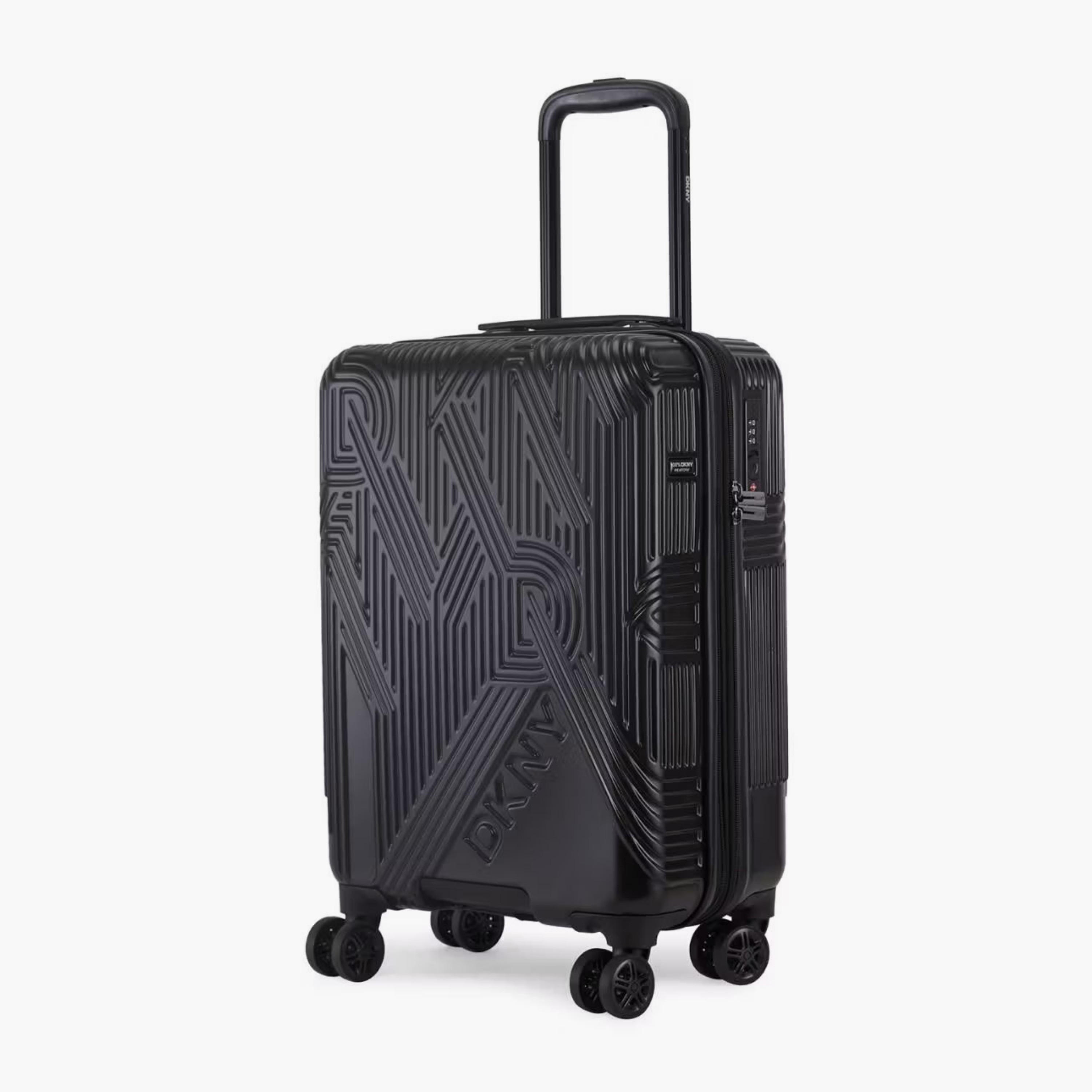 DKNY Textured Hardcase Luggage Trolley with Retractable Handle - 24 inches Check-in Bag-travel-luggagesandbags-luggage-image-1