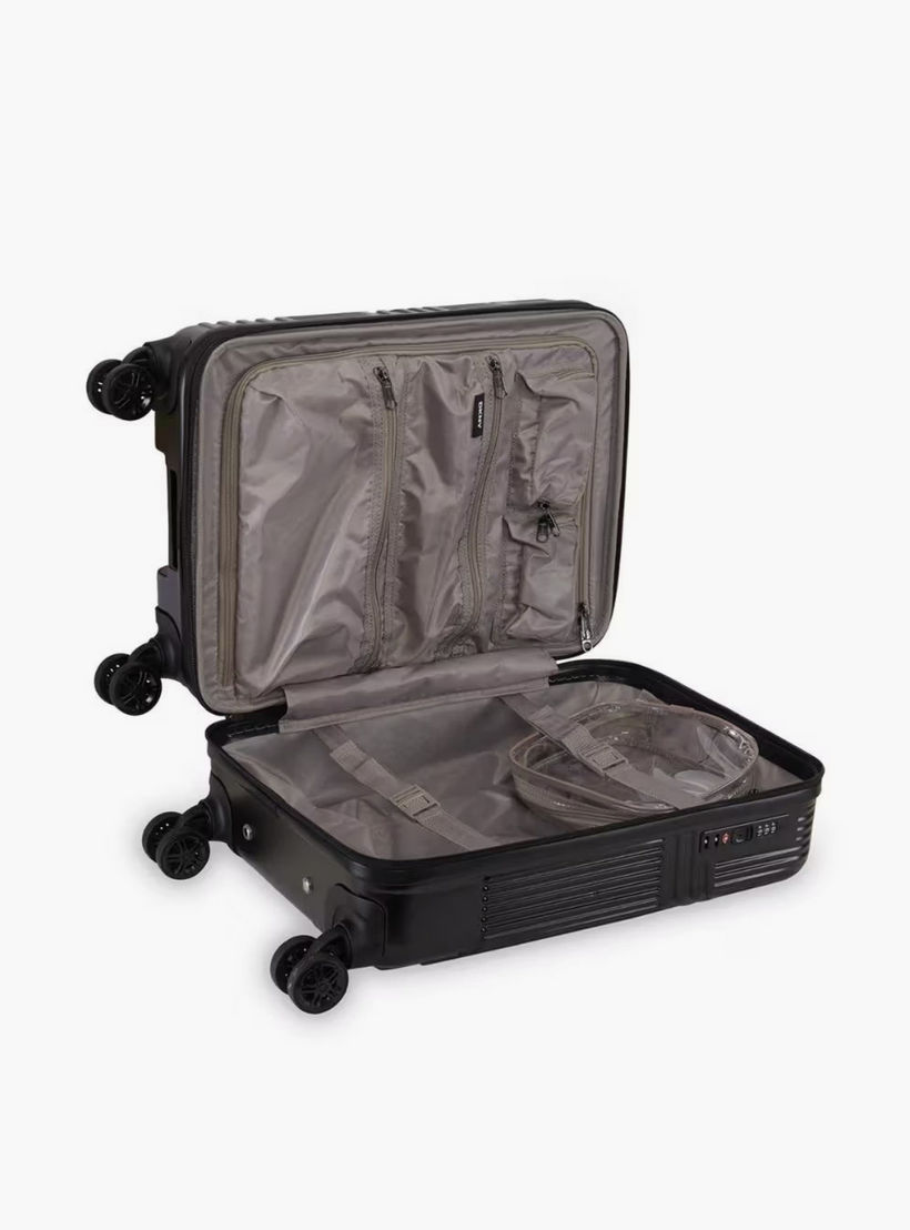 DKNY Textured Hardcase Luggage Trolley with Retractable Handle - 24 inches Check-in Bag-travel-luggagesandbags-luggage-image-4