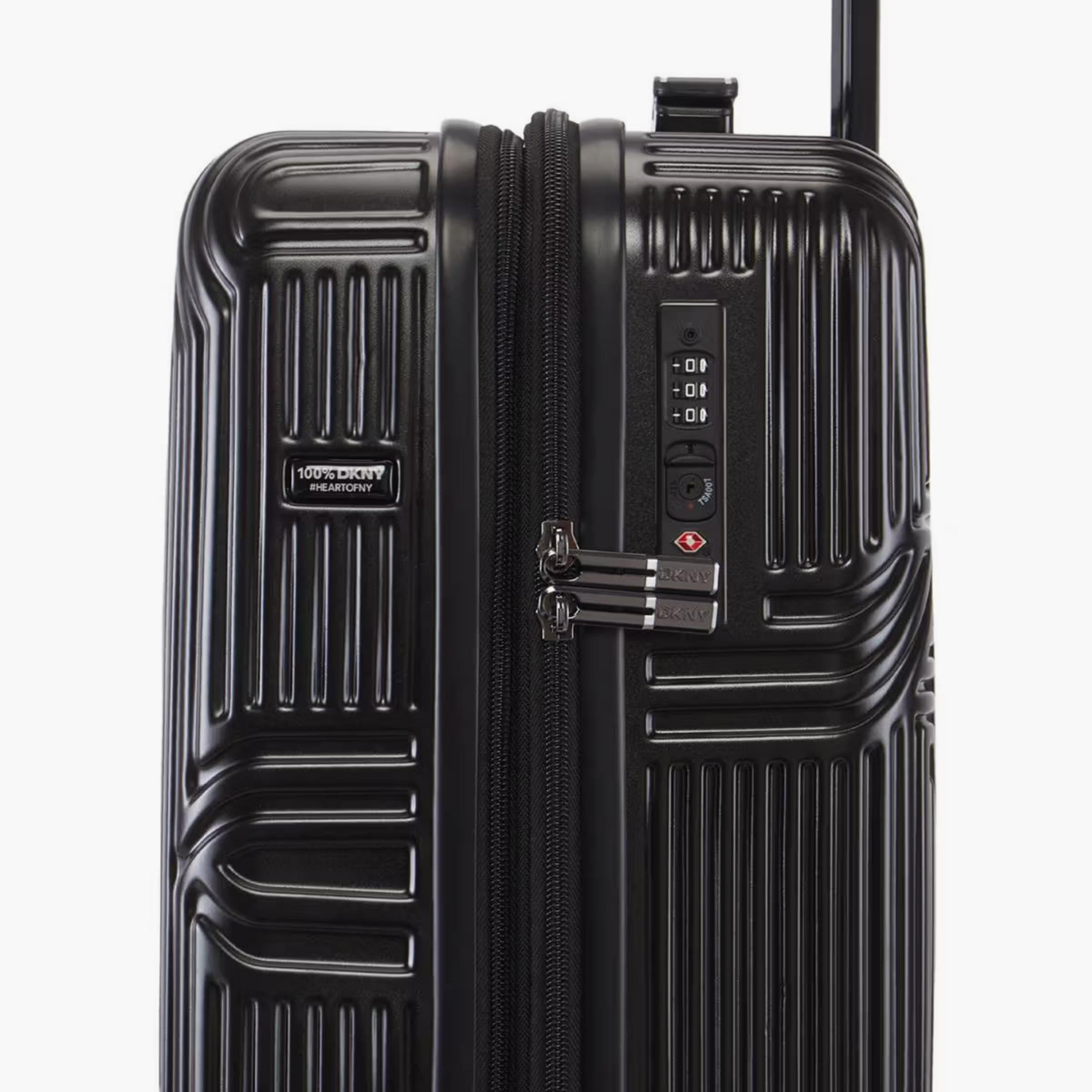 DKNY Textured Hardcase Luggage Trolley with Retractable Handle - 24 inches Check-in Bag-travel-luggagesandbags-luggage-image-7