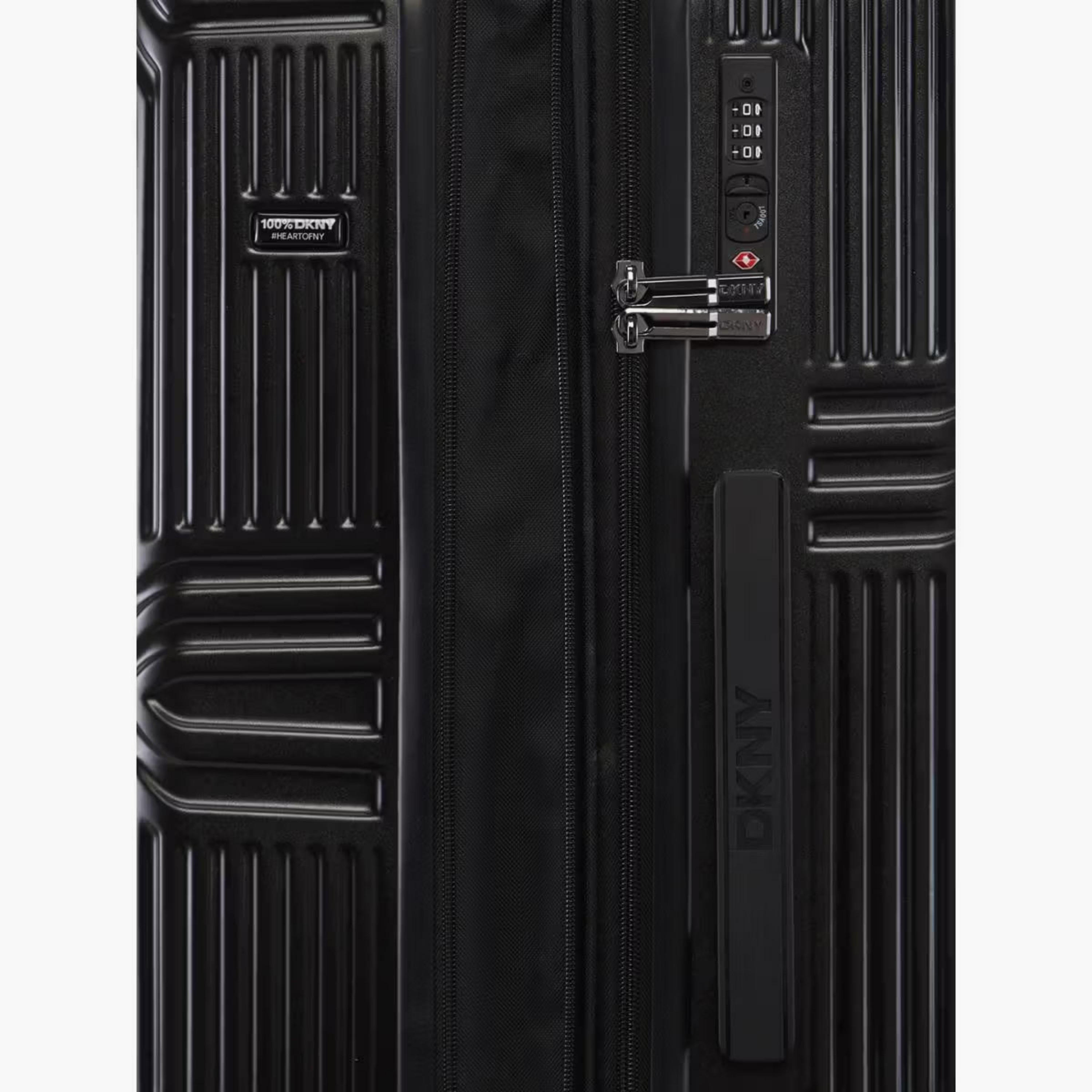 DKNY Textured Hardcase Luggage Trolley with Retractable Handle - 24 inches Check-in Bag-travel-luggagesandbags-luggage-image-8