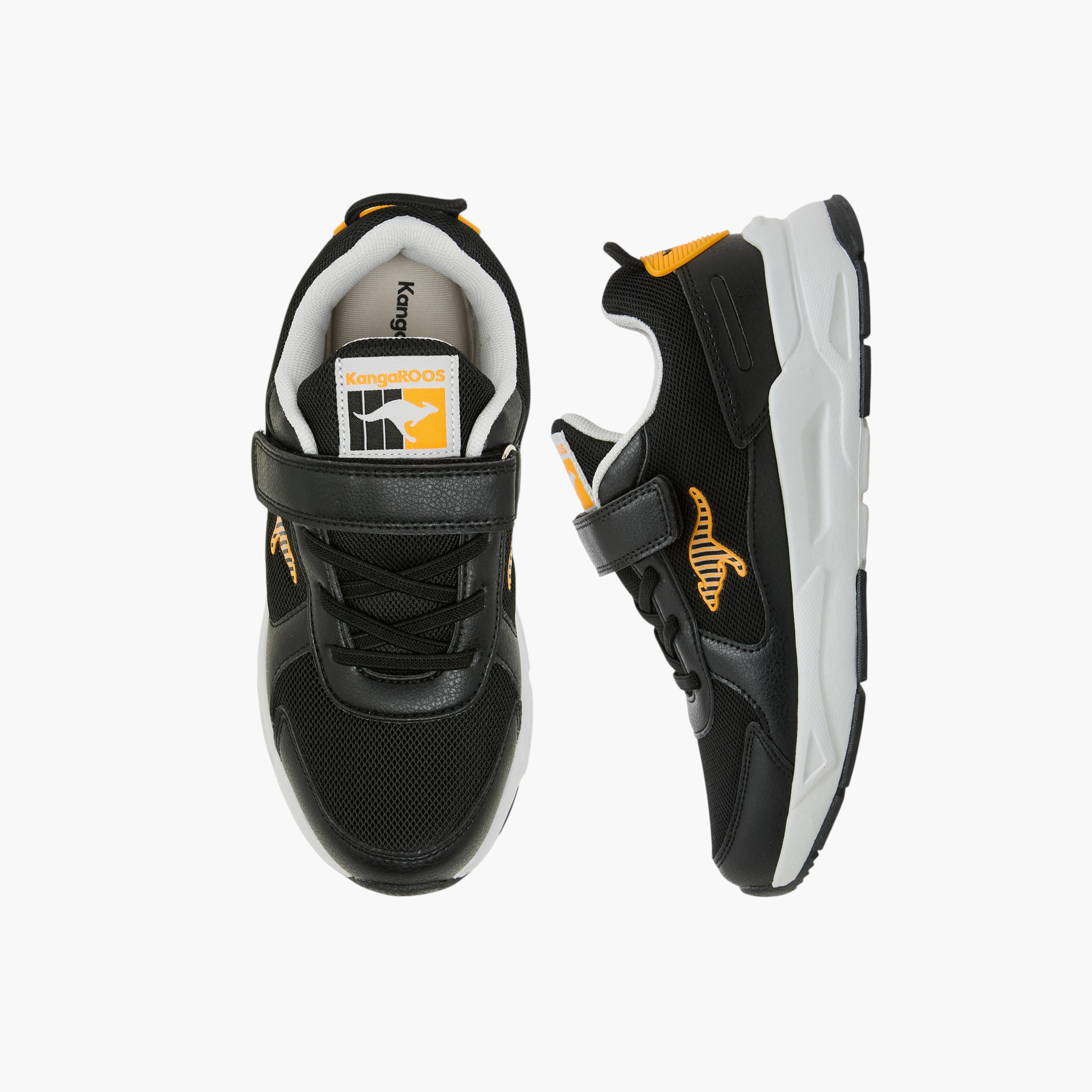 KangaROOS Kids' Panelled Sneakers with Hook and Loop Closure - RAVE 1-boys-shoes-sneakers-image-1