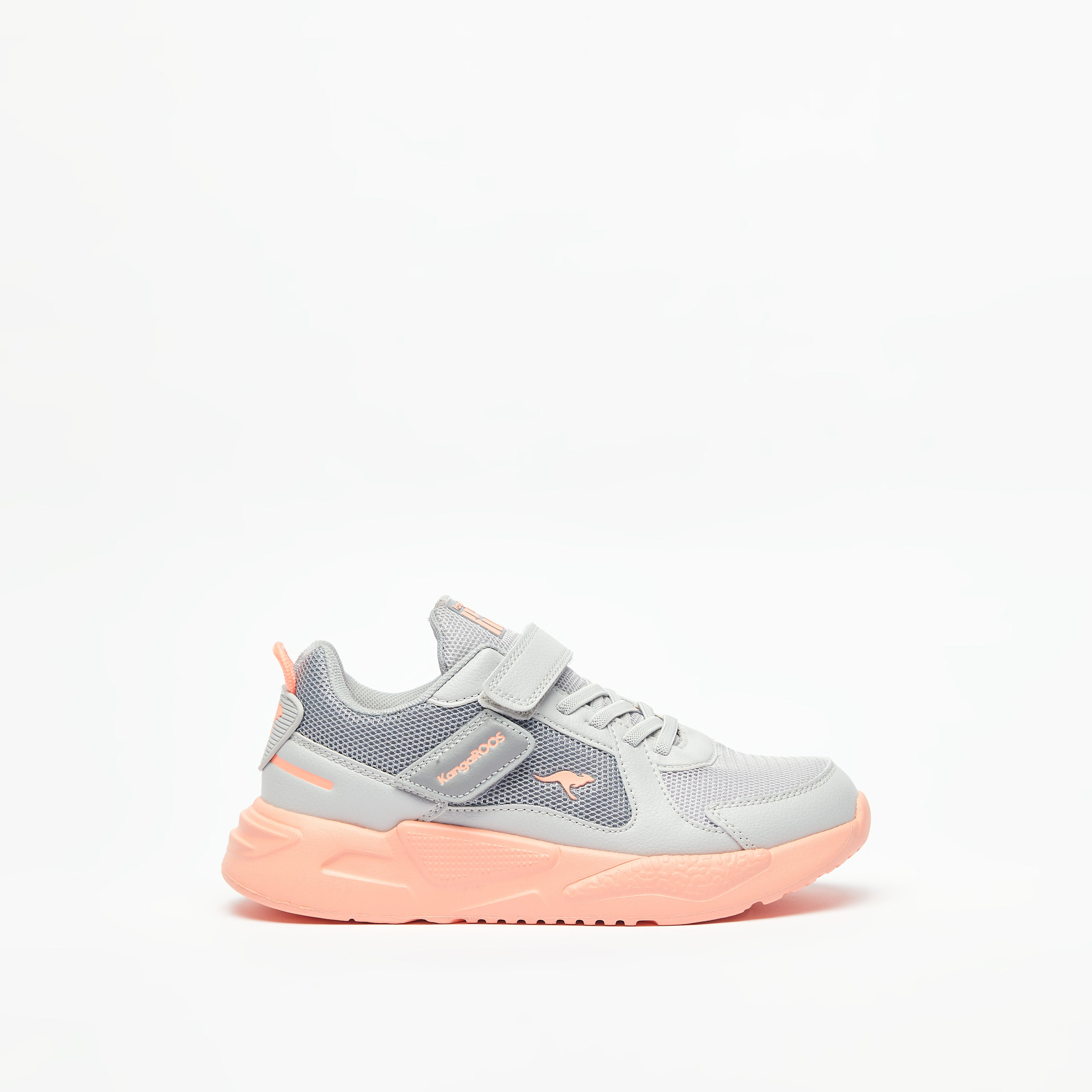 Kangaroos Girls Panelled Hook & Loop Walking Shoes-girls-shoes-sports-image-1