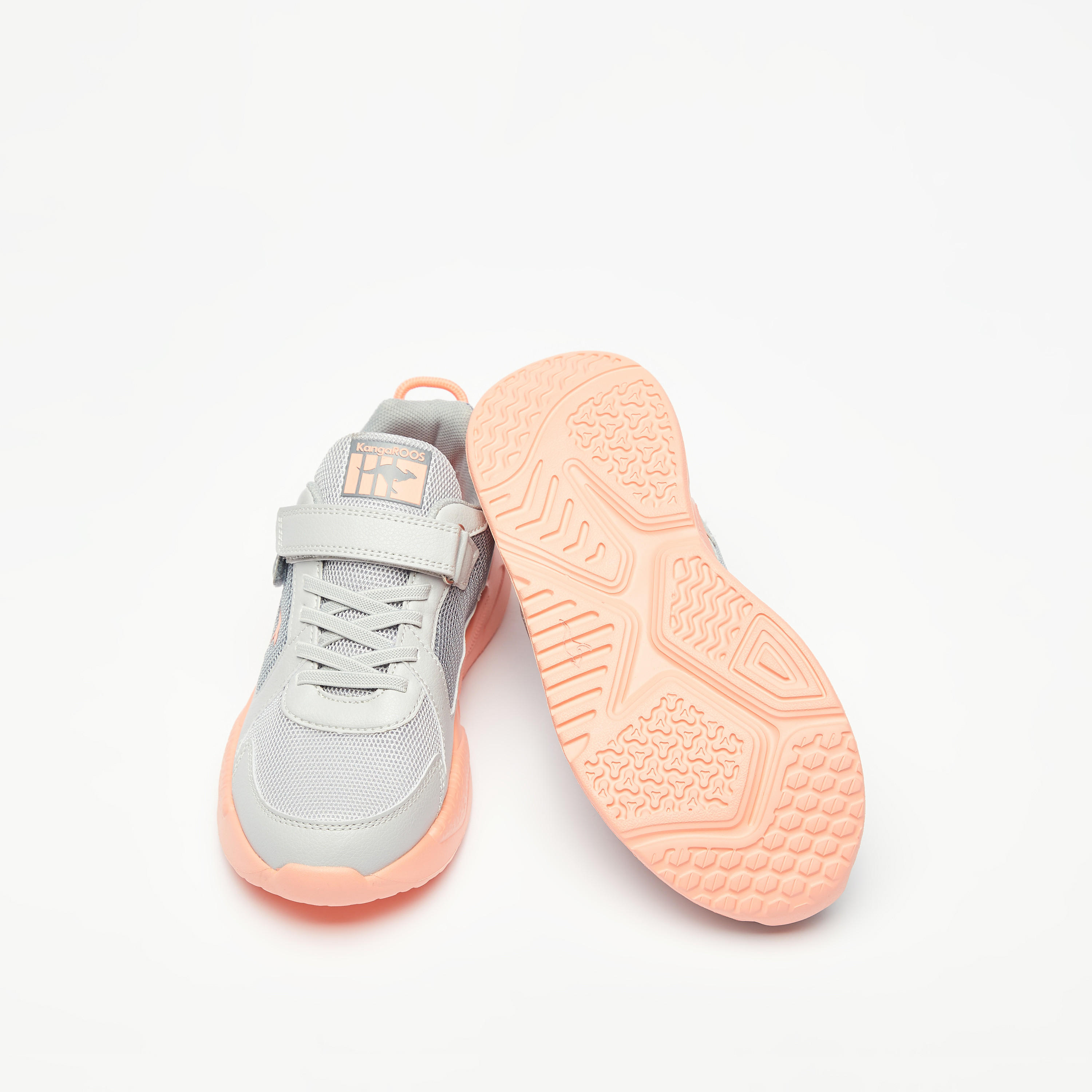 Kangaroos Girls Panelled Hook & Loop Walking Shoes-girls-shoes-sports-image-2