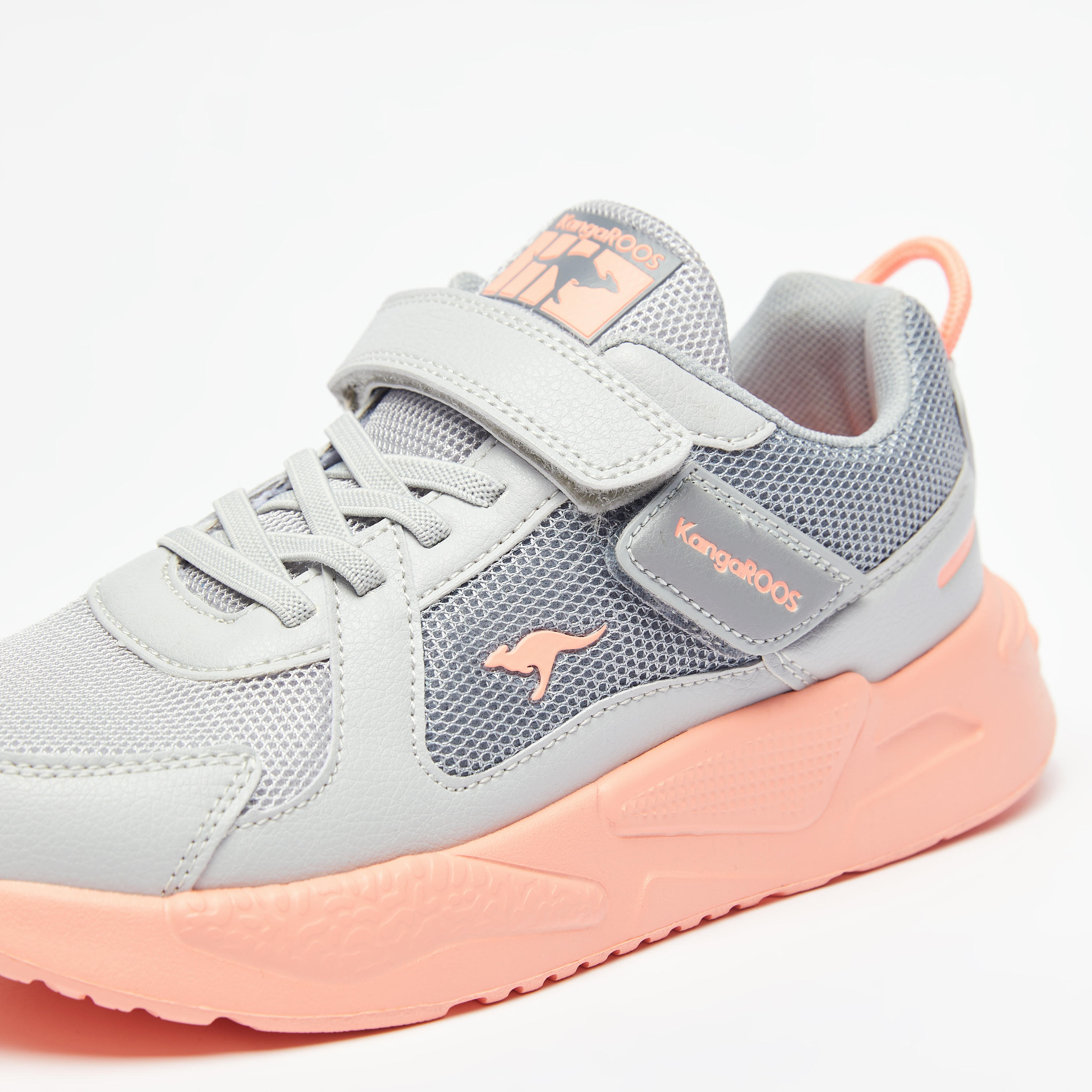 Kangaroos Girls Panelled Hook & Loop Walking Shoes-girls-shoes-sports-image-4