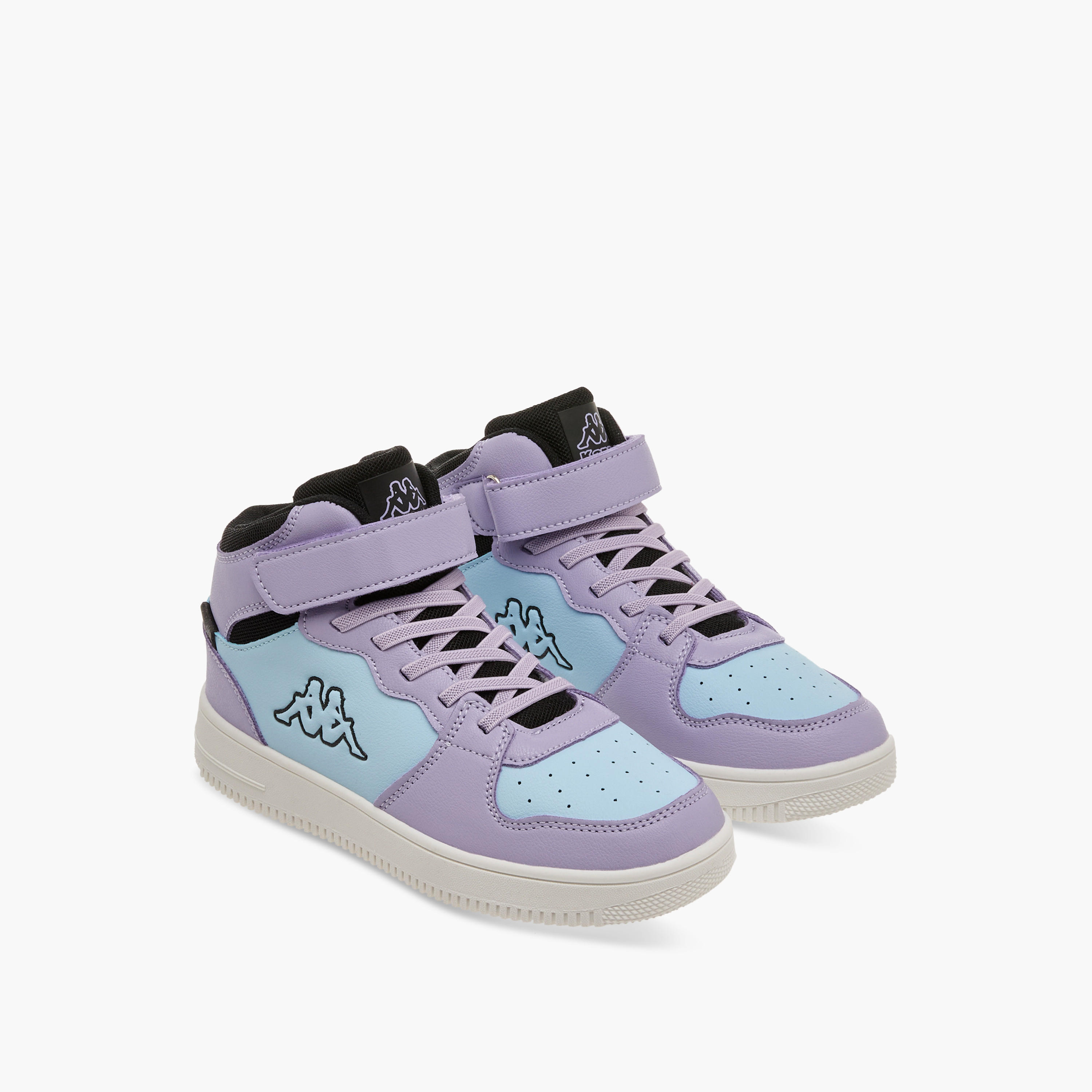 Kappa Girls' Colourblock Sneakers with Hook and Loop Closure-girls-shoes-sneakers-image-1