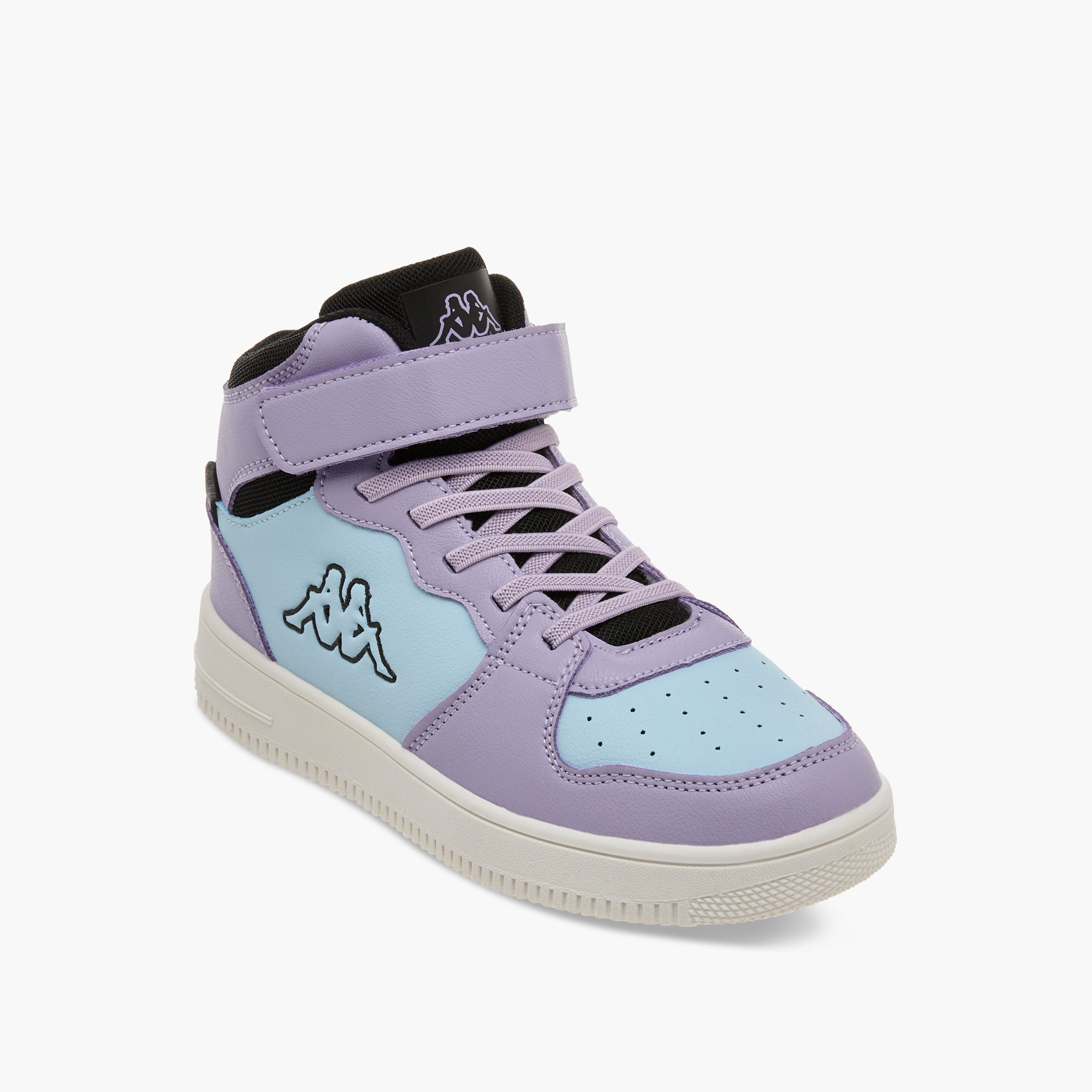 Kappa Girls' Colourblock Sneakers with Hook and Loop Closure-girls-shoes-sneakers-image-2