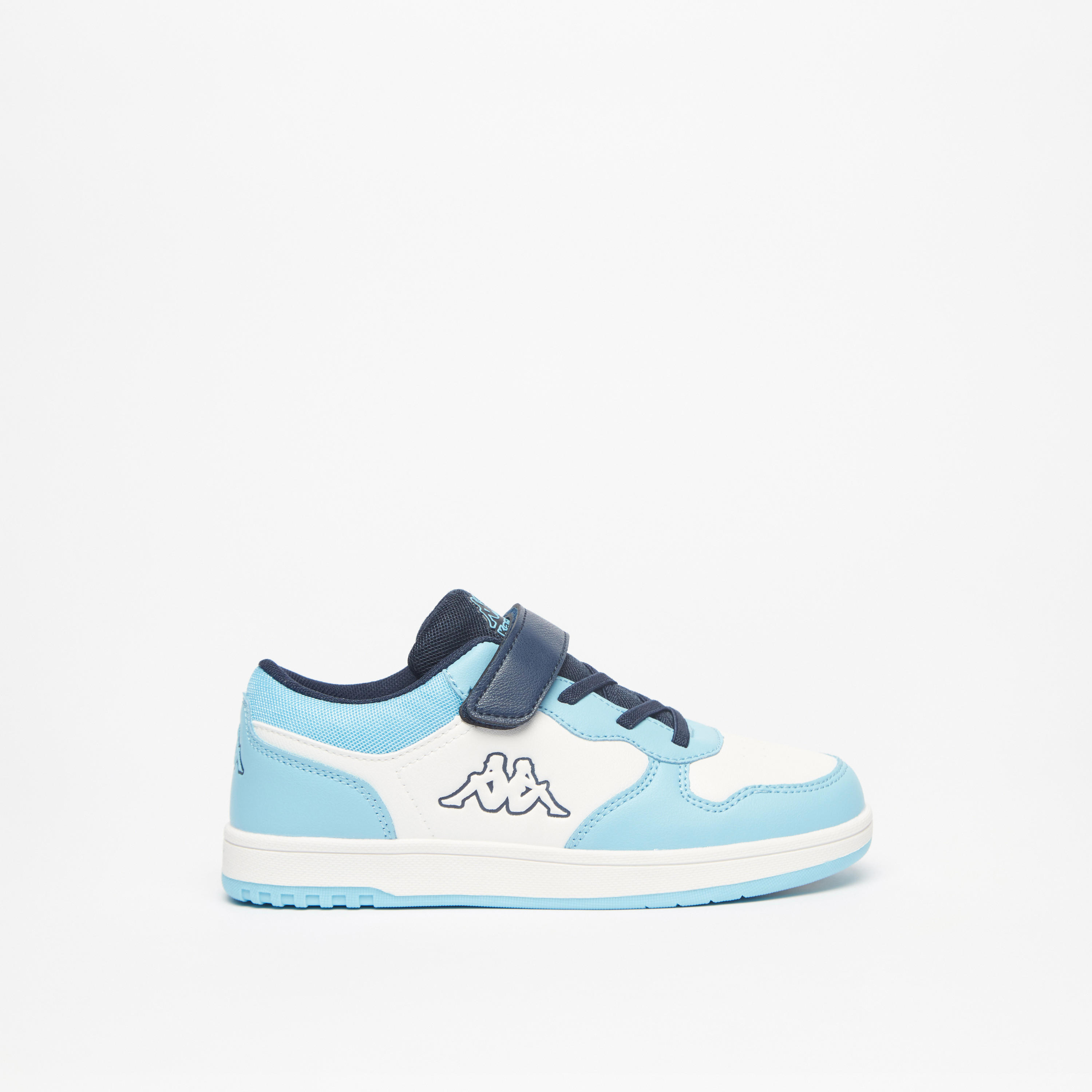 Kappa Kids' Colourblock Low Ankle Sneakers with Hook and Loop Closure-boys-shoes-sneakers-image-1