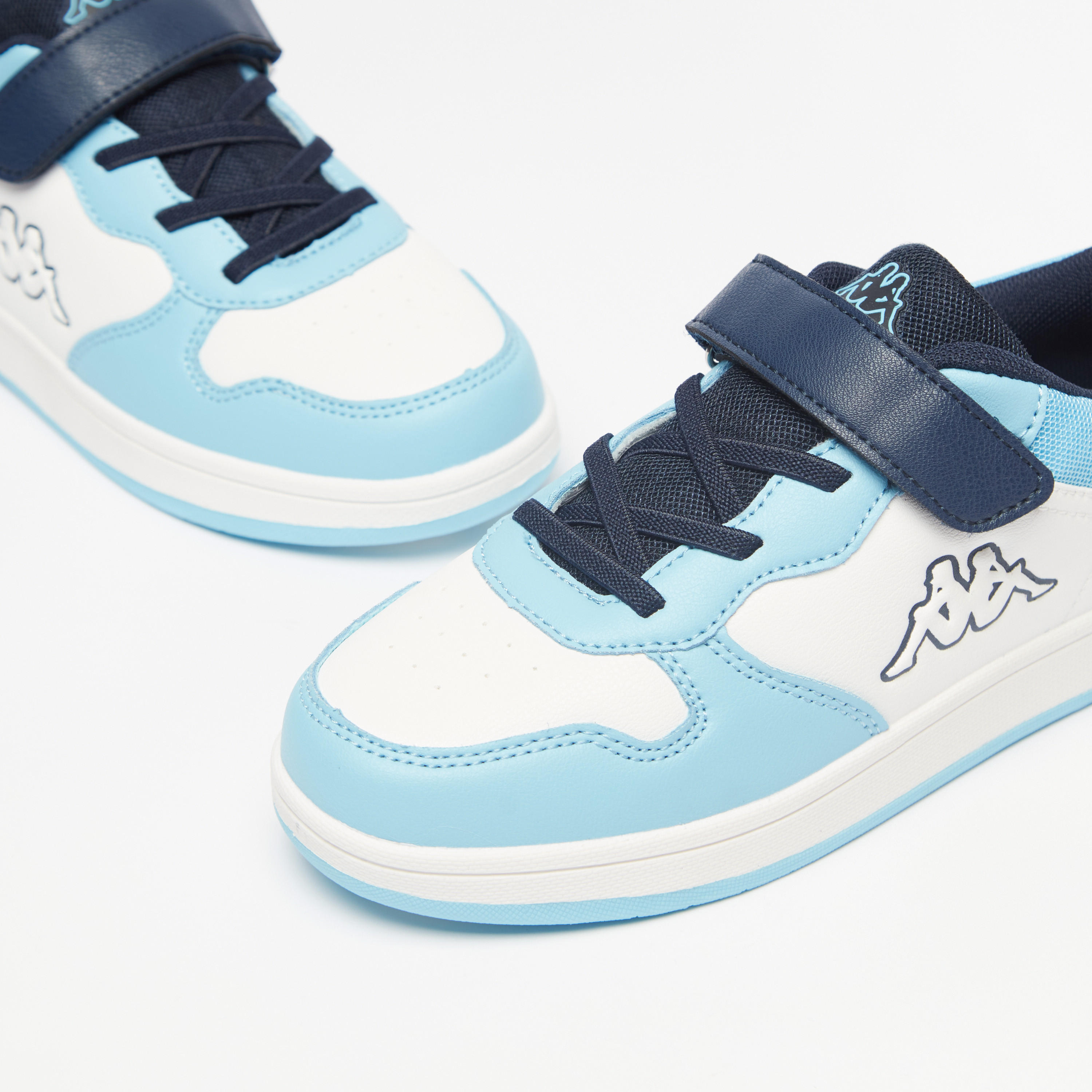 Kappa Kids' Colourblock Low Ankle Sneakers with Hook and Loop Closure-boys-shoes-sneakers-image-5