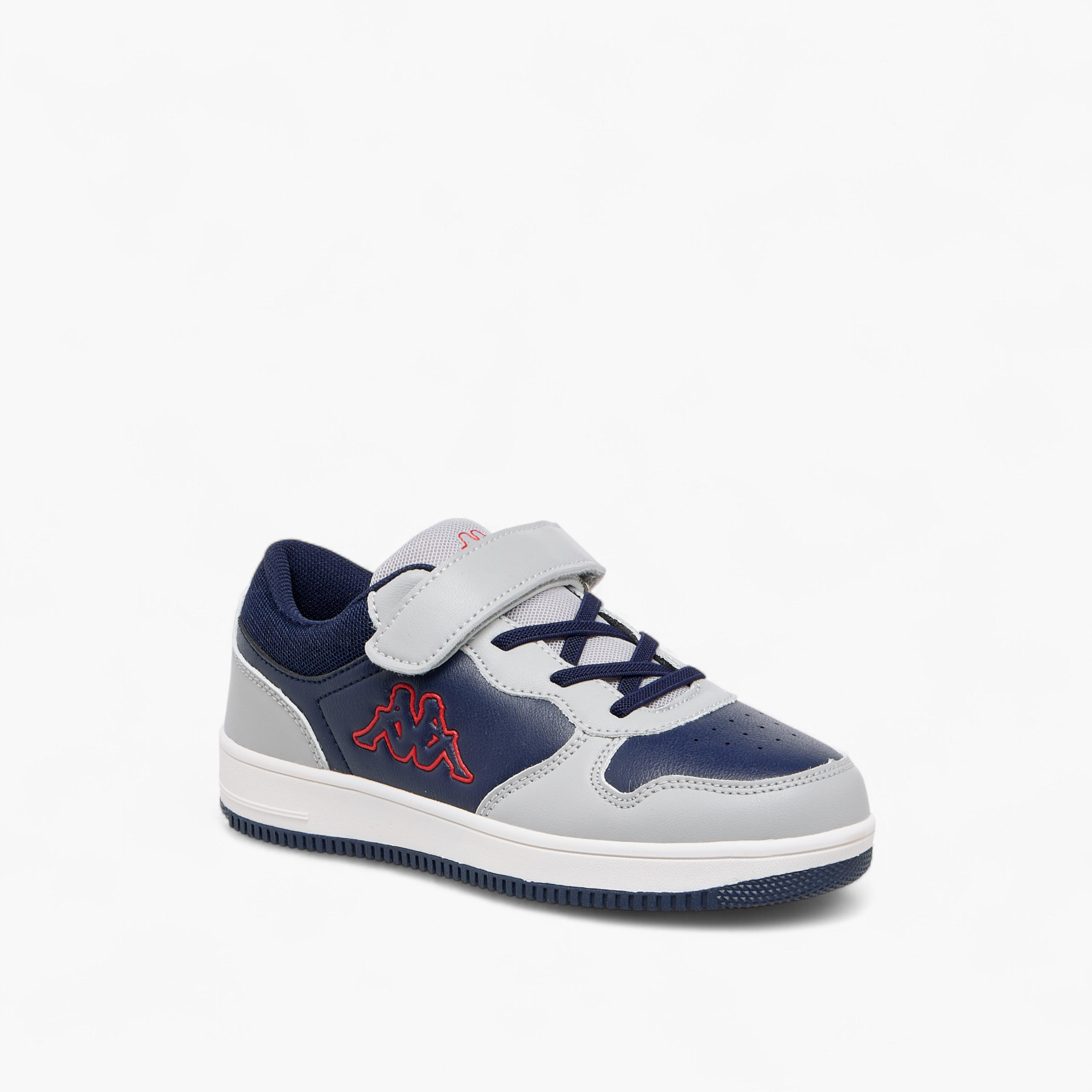 Kappa Kids' Colourblock Low Ankle Sneakers with Hook and Loop Closure-boys-shoes-sneakers-image-2