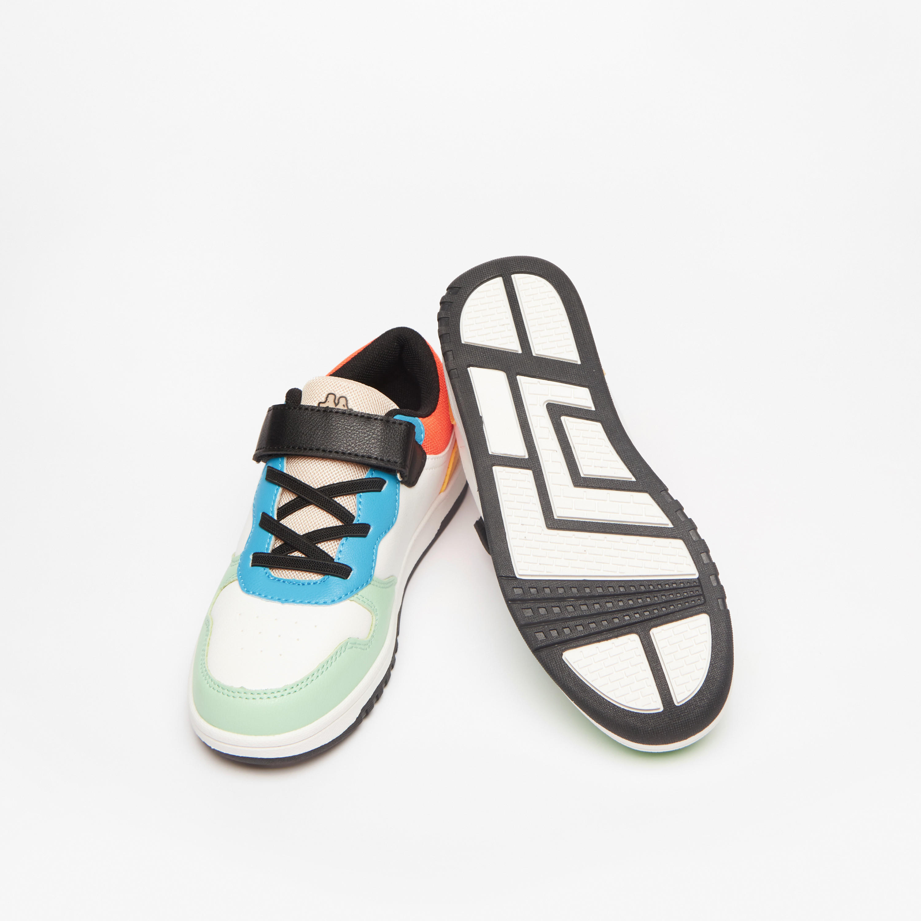 Kappa Kids' Colourblock Low Ankle Sneakers with Hook and Loop Closure-boys-shoes-sneakers-image-3