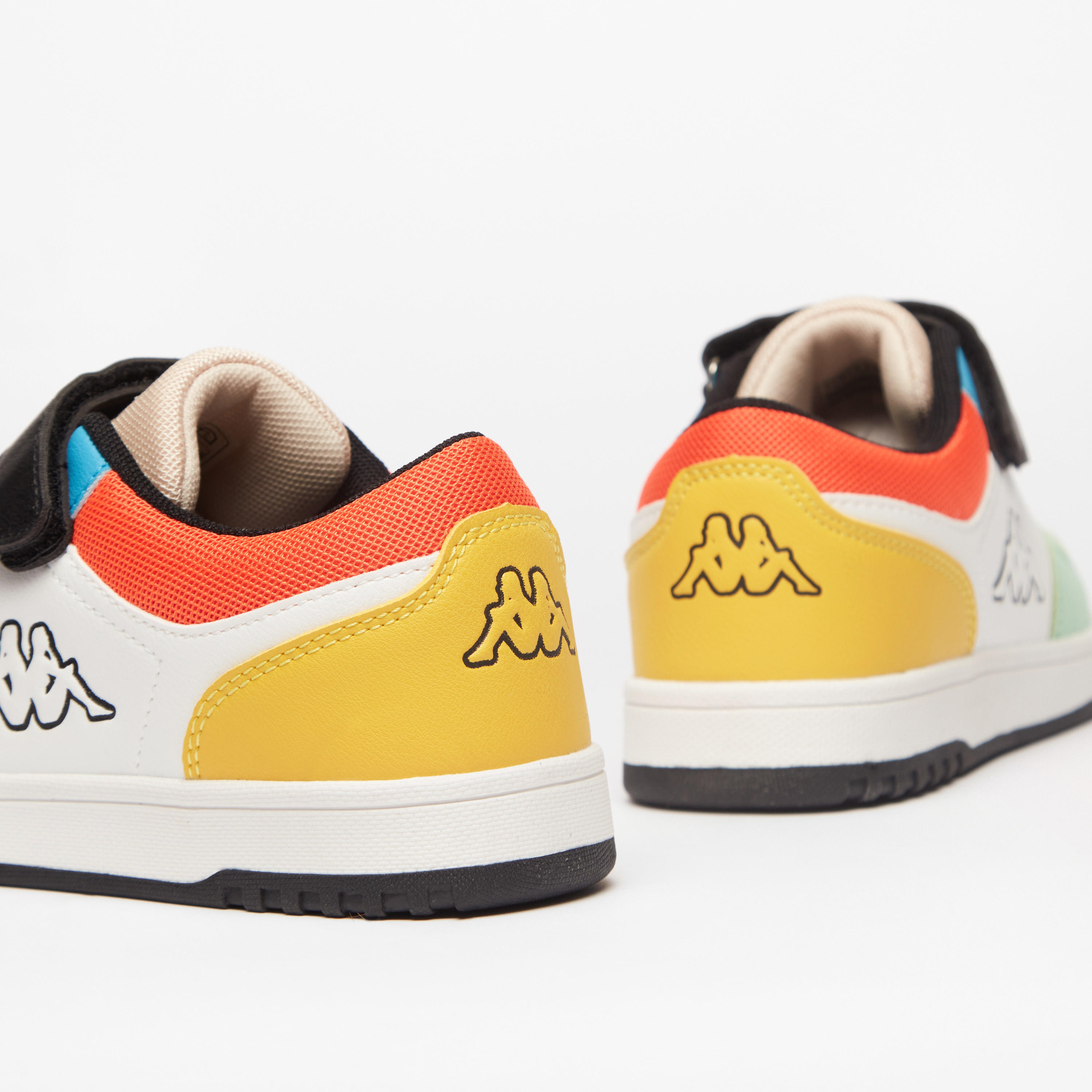 Kappa Kids' Colourblock Low Ankle Sneakers with Hook and Loop Closure-boys-shoes-sneakers-image-4