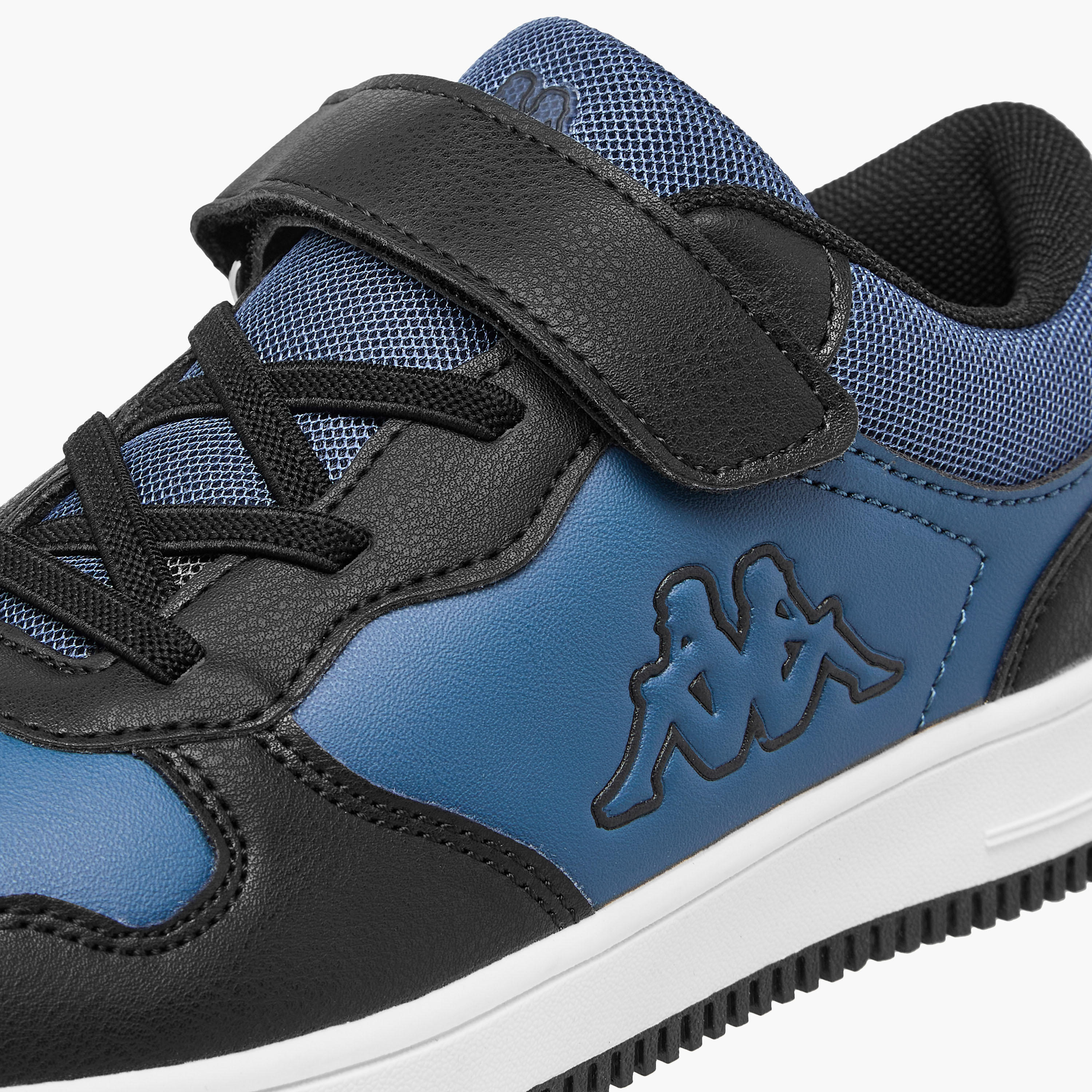 Kappa Kids' Colourblock Low Ankle Sneakers with Hook and Loop Closure-boys-shoes-sneakers-image-4
