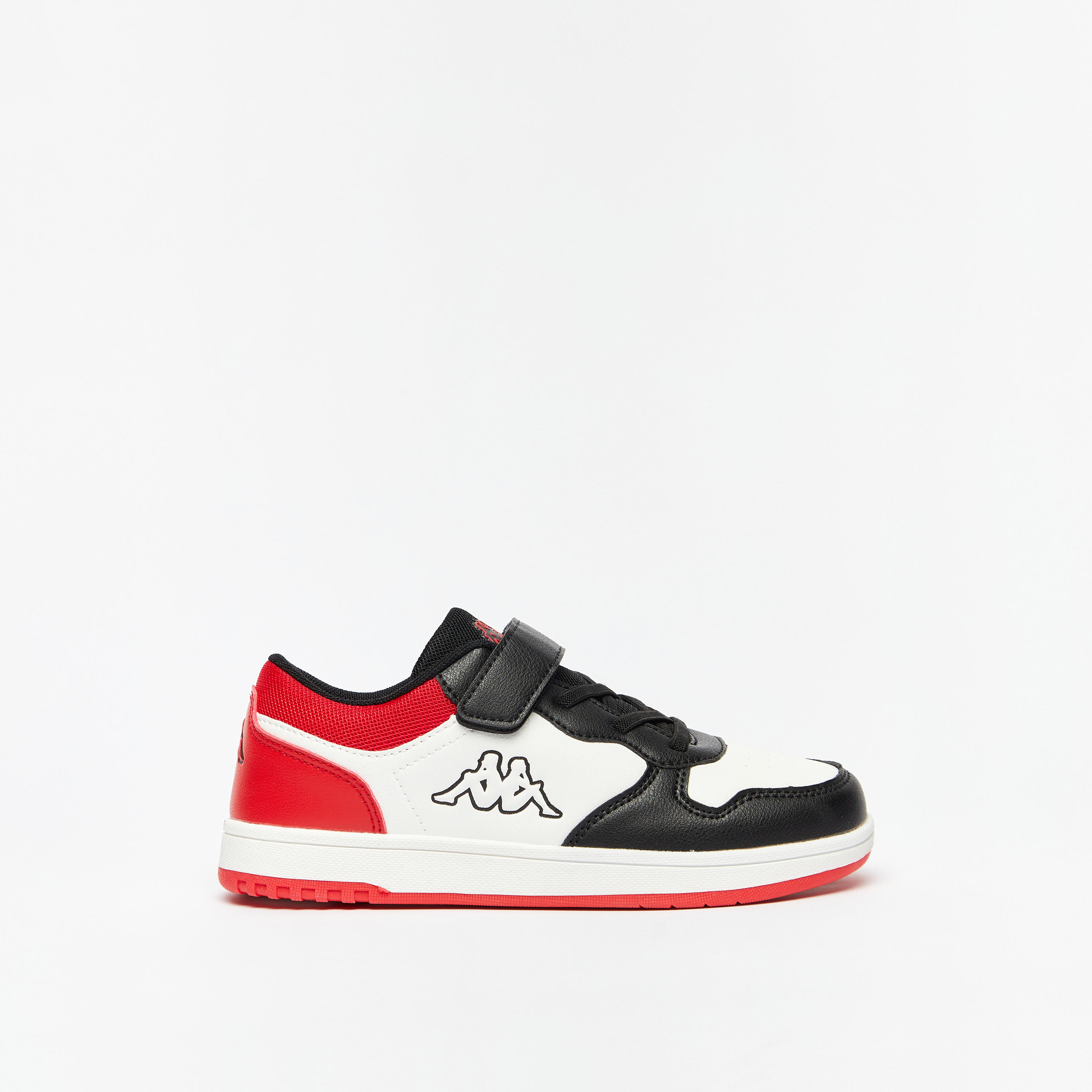 Kappa Kids' Colourblock Low Ankle Sneakers with Hook and Loop Closure-boys-shoes-sneakers-image-1