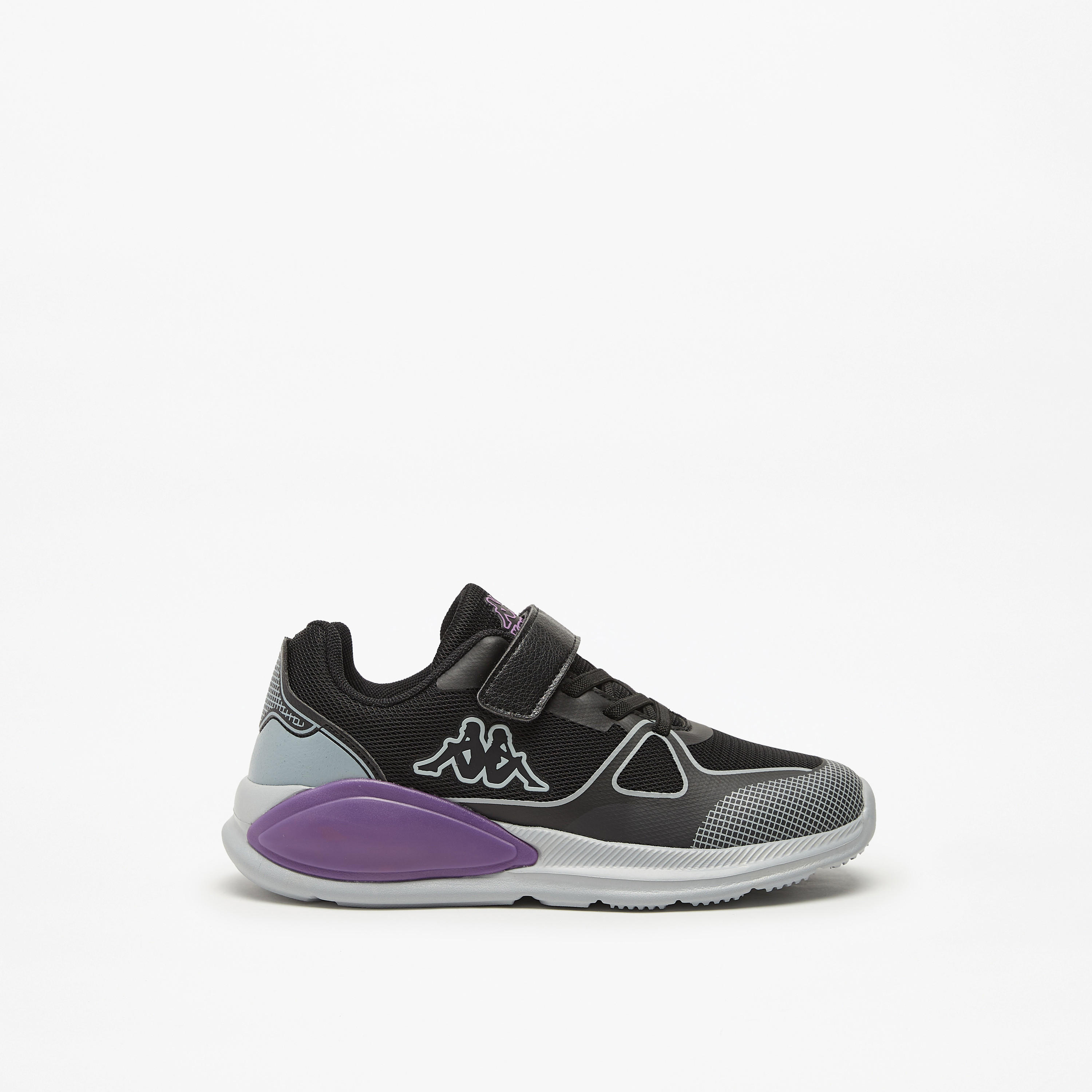 Kappa Girls' Panelled Sports Shoes with Hook and Loop Closure-girls-shoes-sports-image-3