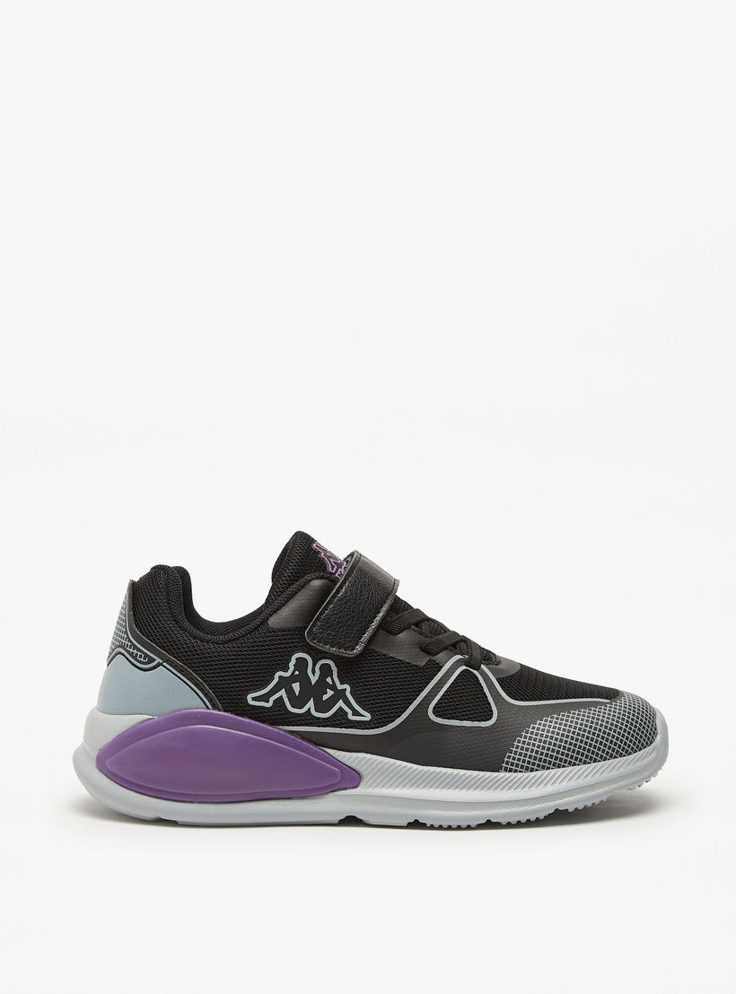 Kappa Girls' Panelled Sports Shoes with Hook and Loop Closure-girls-shoes-sports-image-3